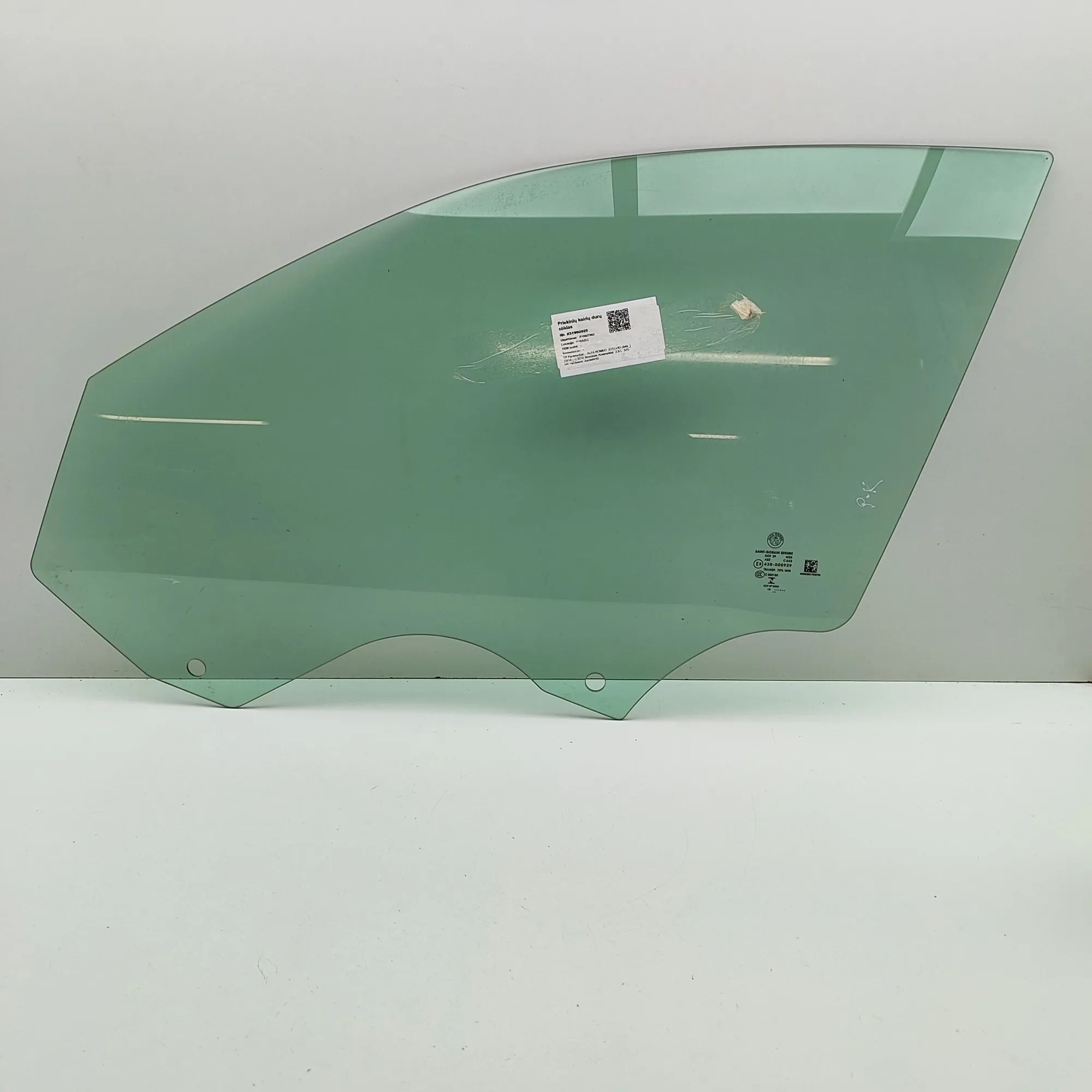 Alfa-Romeo Stelvio Front Left Door Window Front Left Door Window — ALFA ROMEO STELVIO (94...