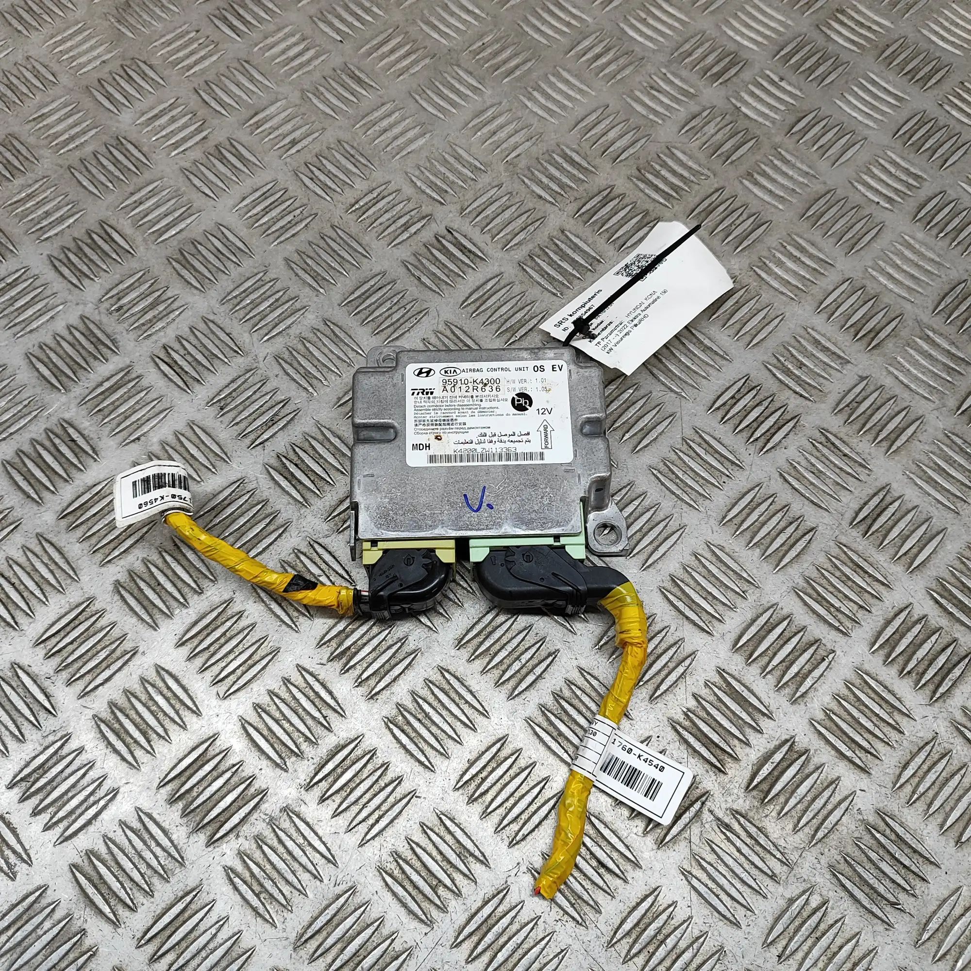 Hyundai Kona SRS Control Unit SRS Control Unit — HYUNDAI KONA (2017-...) — 95...