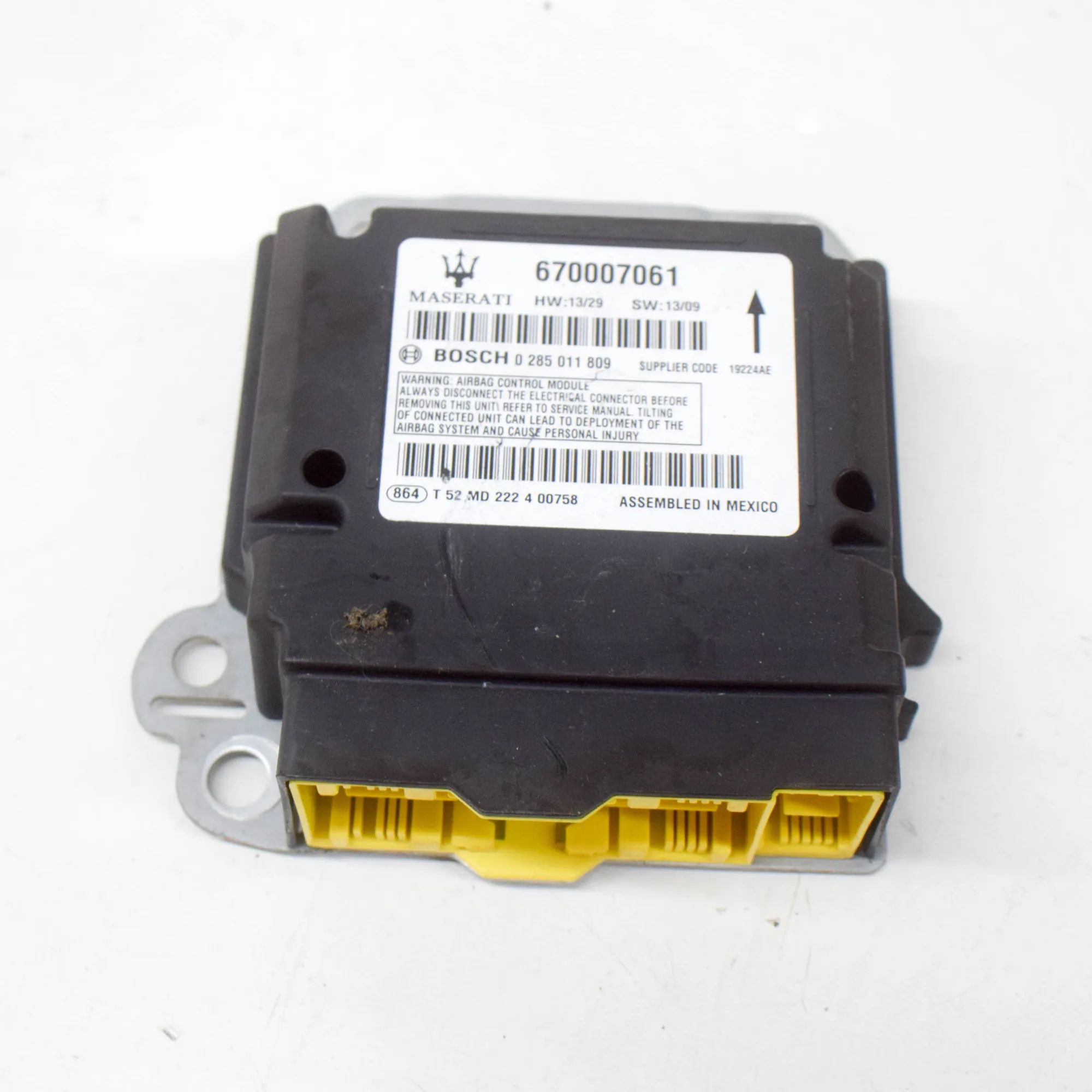 Maserati Ghibli SRS Control Unit SRS Control Unit — MASERATI GHIBLI (M157) (2013...