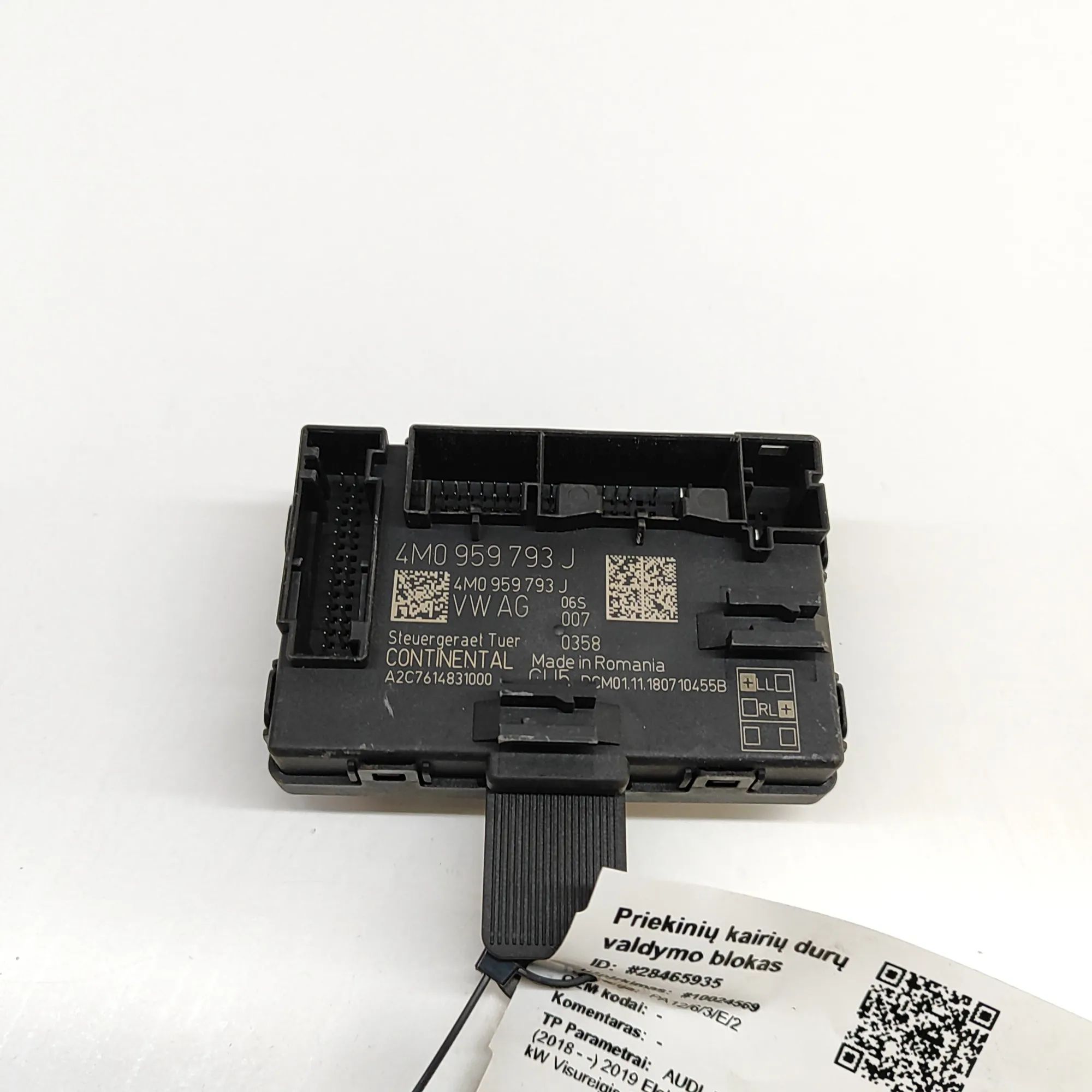 Audi e-tron Door control unit — front left Door control unit — front left — AUDI E-TRON (G...