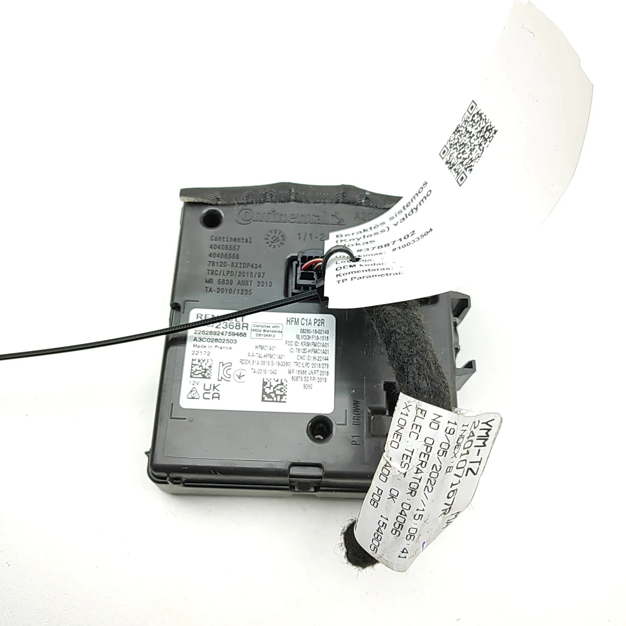 Renault Zoe Keyless Control Unit