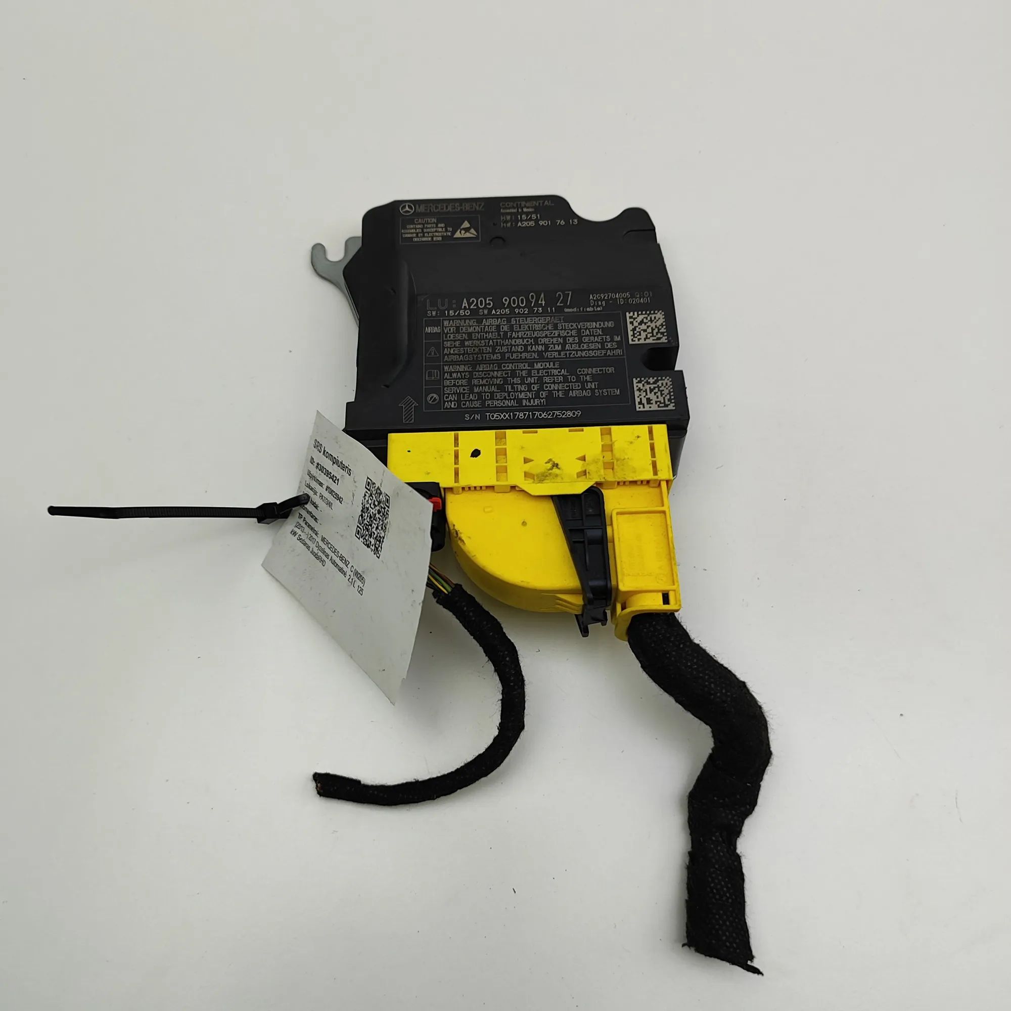 Mercedes-Benz A (W176) SRS Control Unit SRS Control Unit — MERCEDES BENZ C-CLASS (W205)...