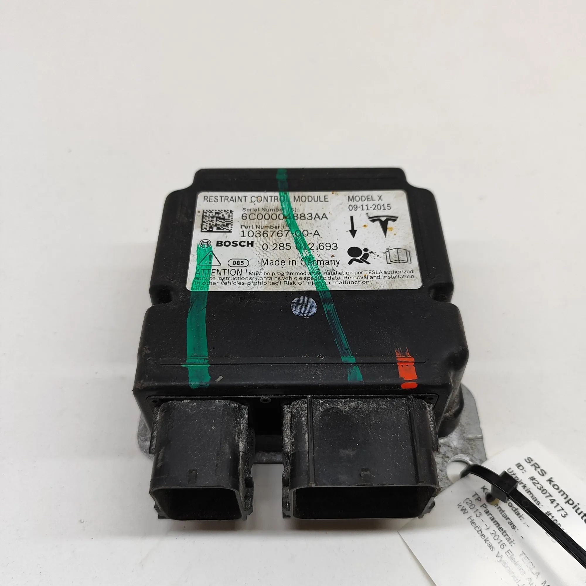 Tesla Model X SRS Control Unit SRS Control Unit — TESLA MODEL X (2013-...) — 1...