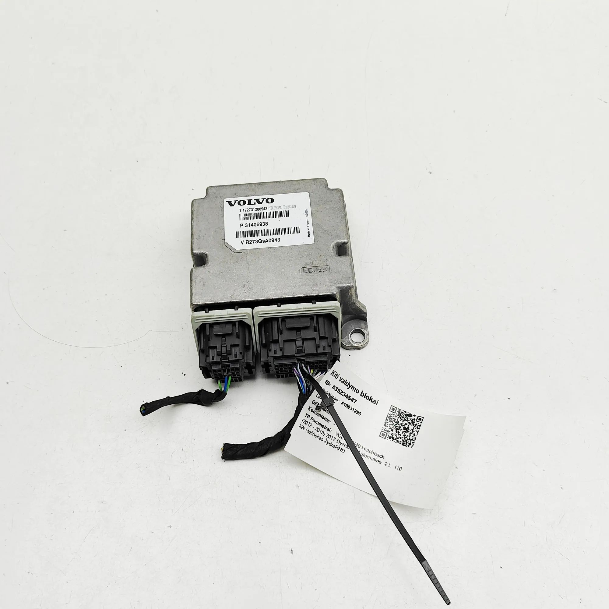 Volvo V40 SRS Control Unit SRS Control Unit — VOLVO V40 (Hatchback) (2012-...