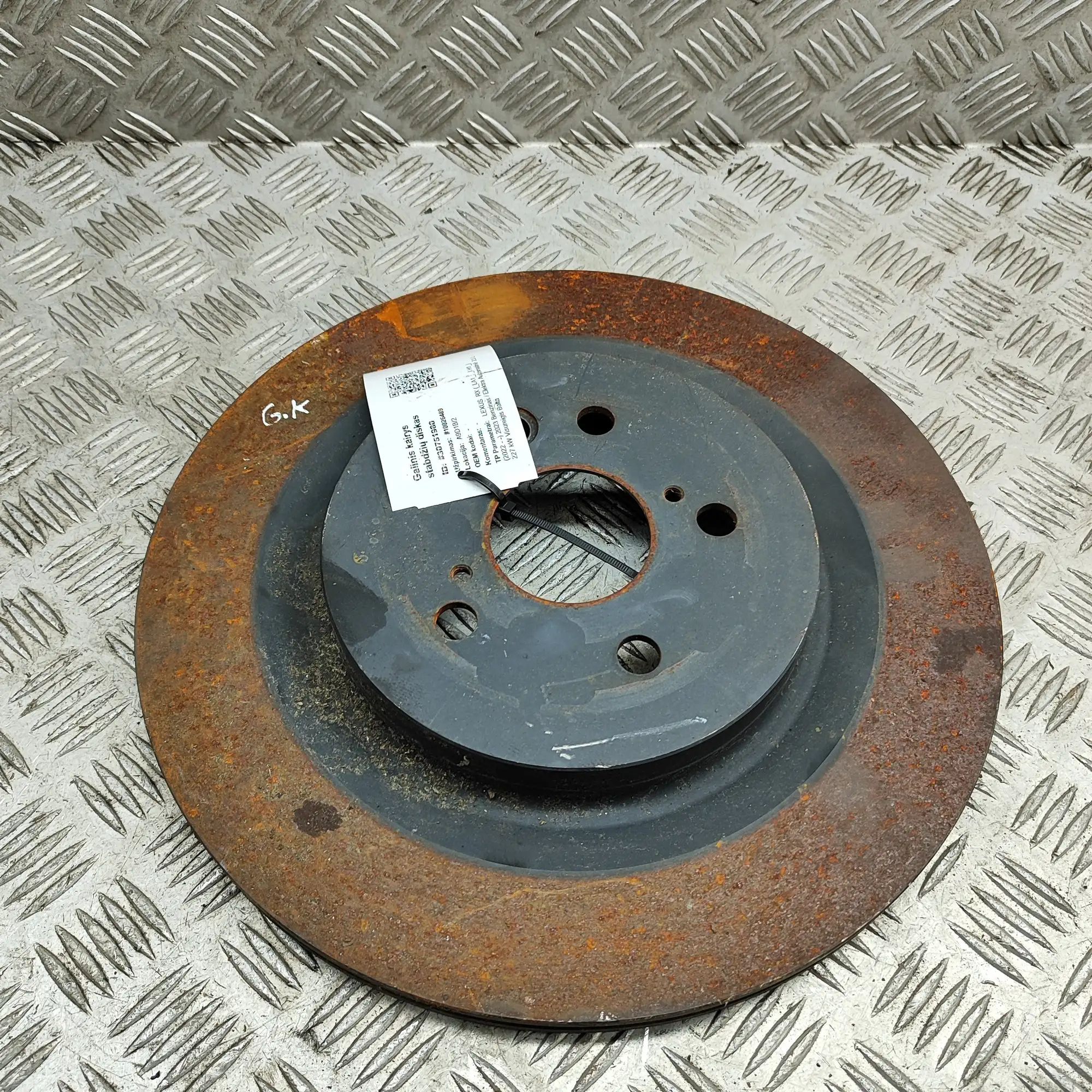 Lexus RX Rear Left Brake Disc Rear Left Brake Disc — LEXUS RX (_LA1_, _LH1_) ...