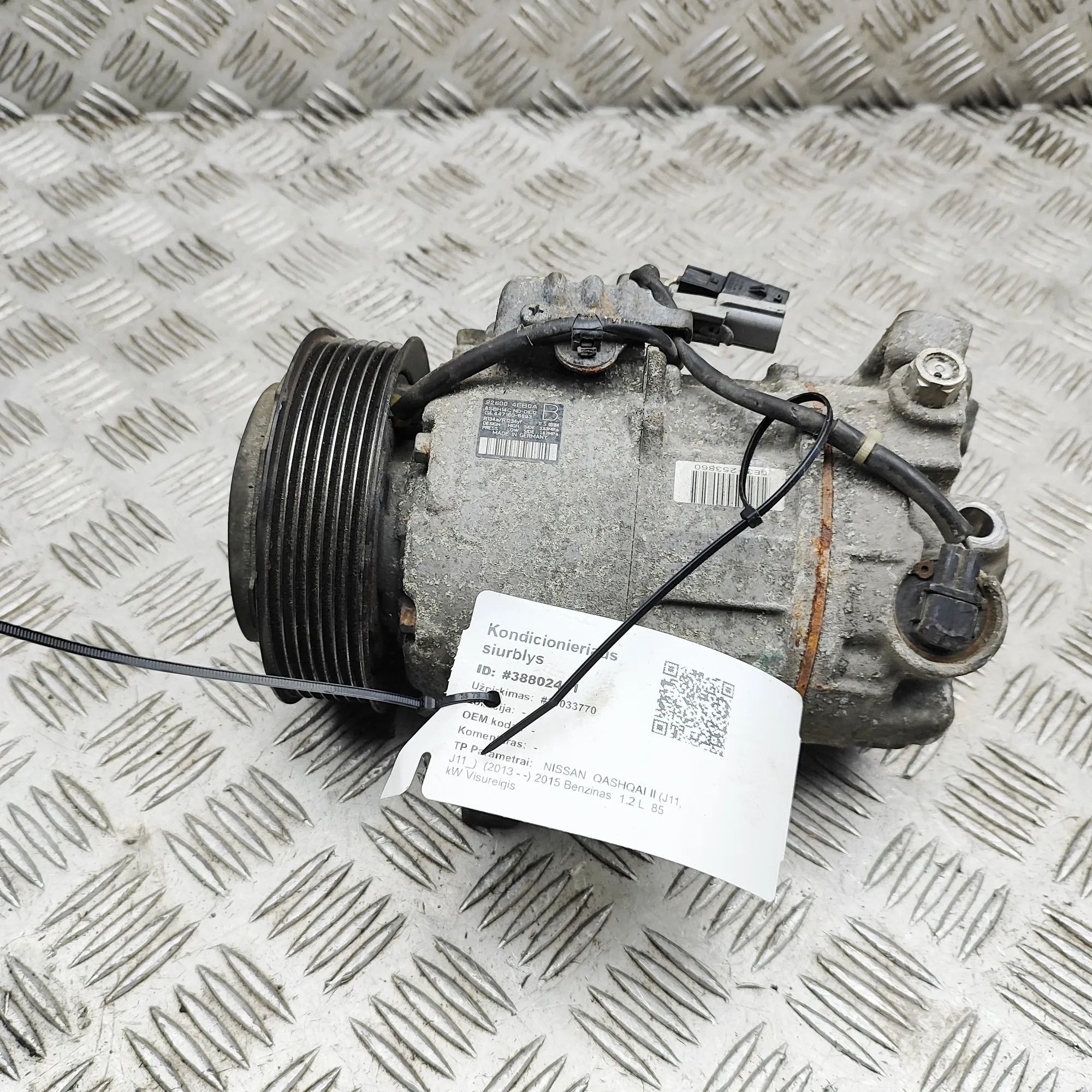 Nissan Qashqai (J11) Air-conditioning compressor Air-conditioning compressor — NISSAN QASHQAI (I...