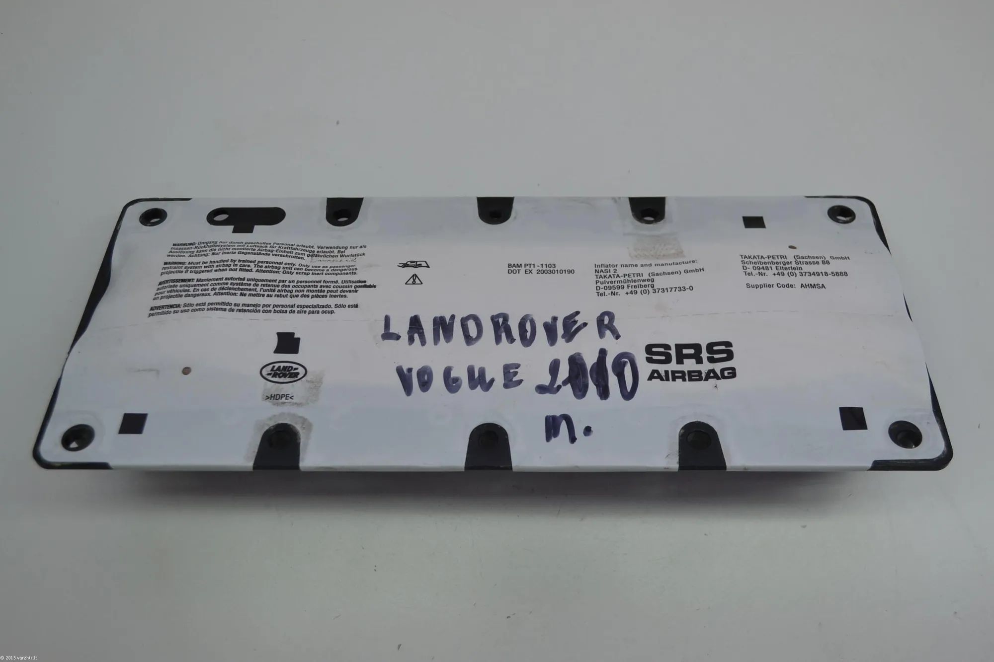 Land Rover Range Rover Dashboard Safety Bag SRS