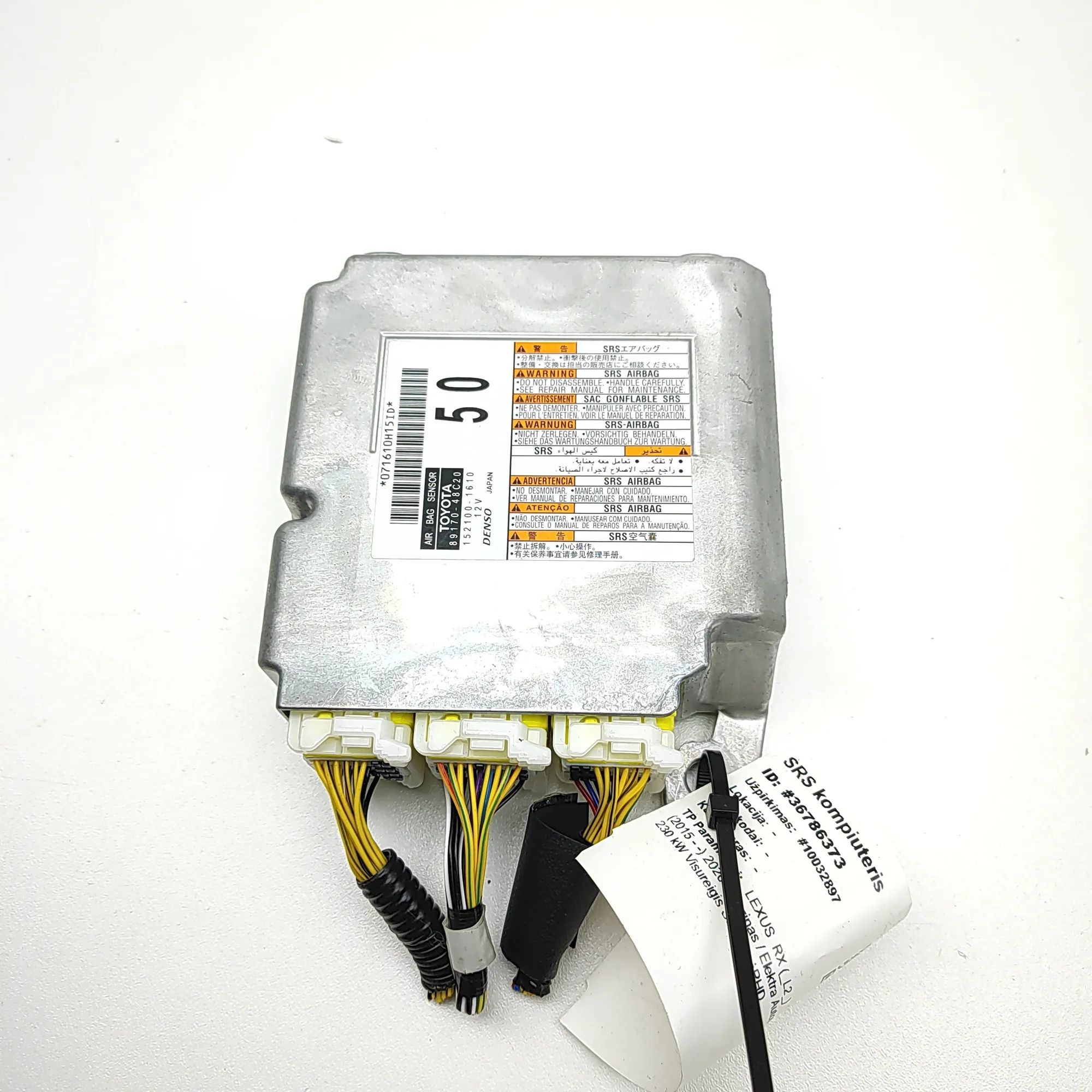 Lexus RX SRS Control Unit SRS Control Unit — LEXUS RX (_L2_) (2015-...) —...