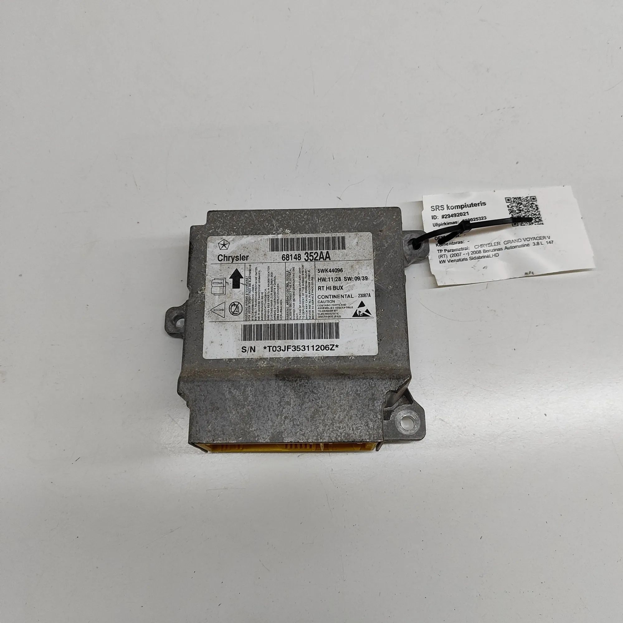 Chrysler Grand Voyager / Town & Country SRS Control Unit SRS Control Unit — CHRYSLER GRAND (VOYAGER V RT...