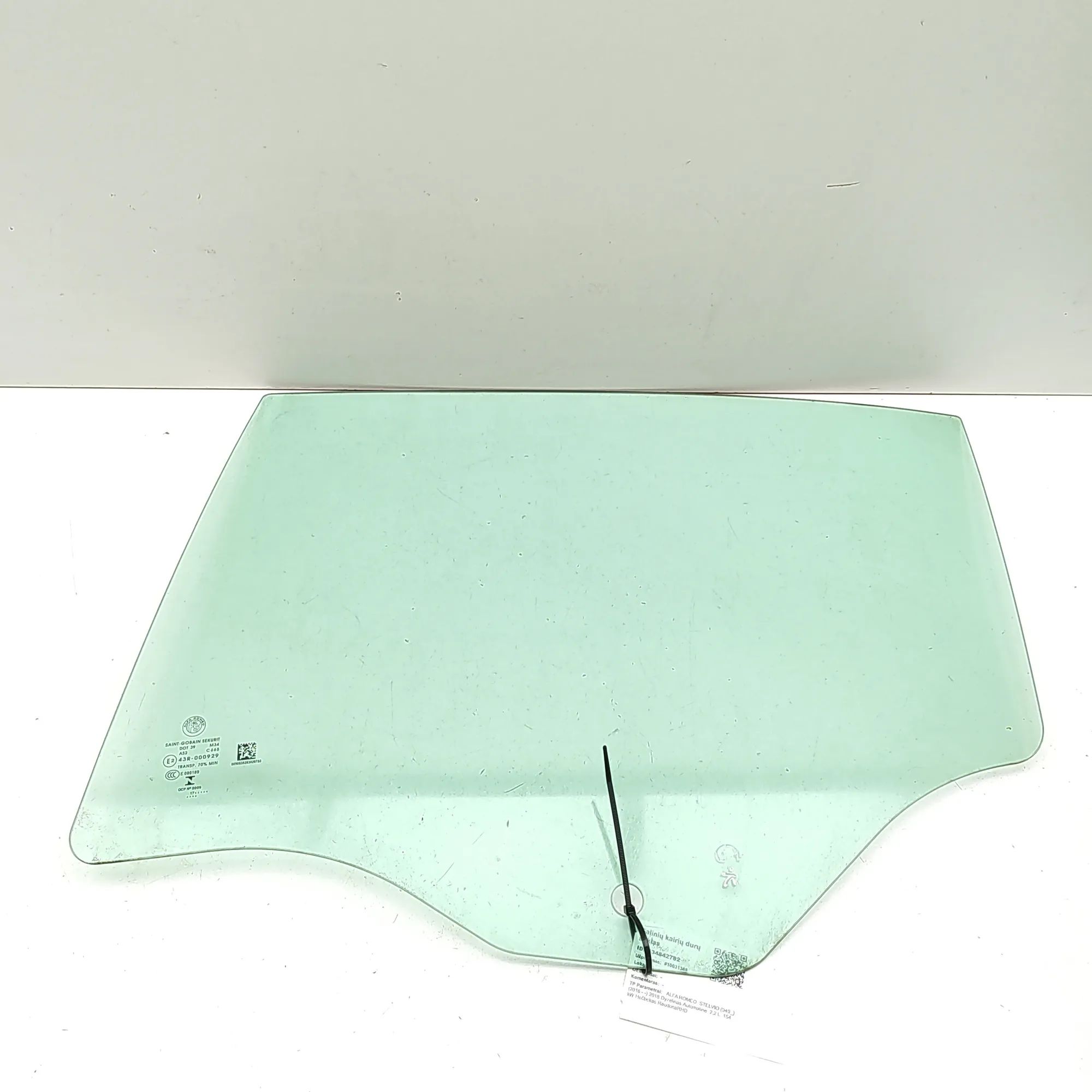 Alfa-Romeo Stelvio Rear Left Door Window Rear Left Door Window — ALFA ROMEO STELVIO (949...