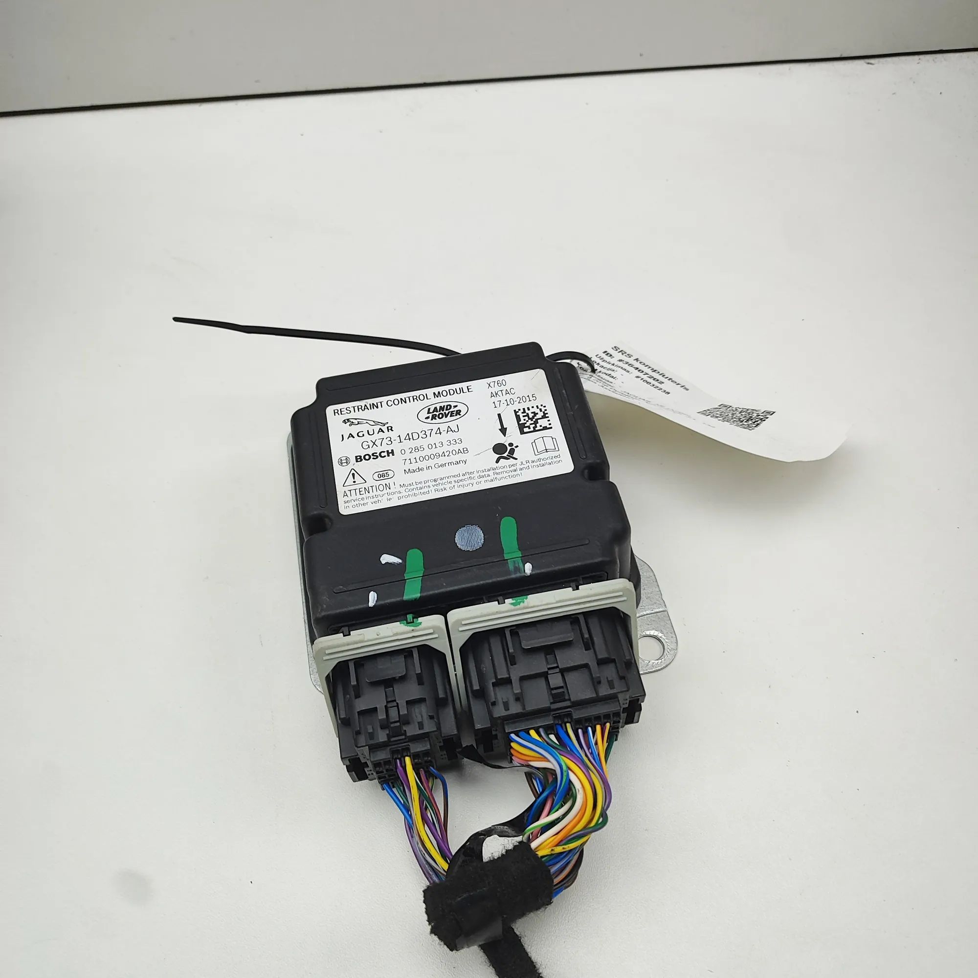 Jaguar XE SRS Control Unit SRS Control Unit — JAGUAR XE (X760) (2015-...) ...