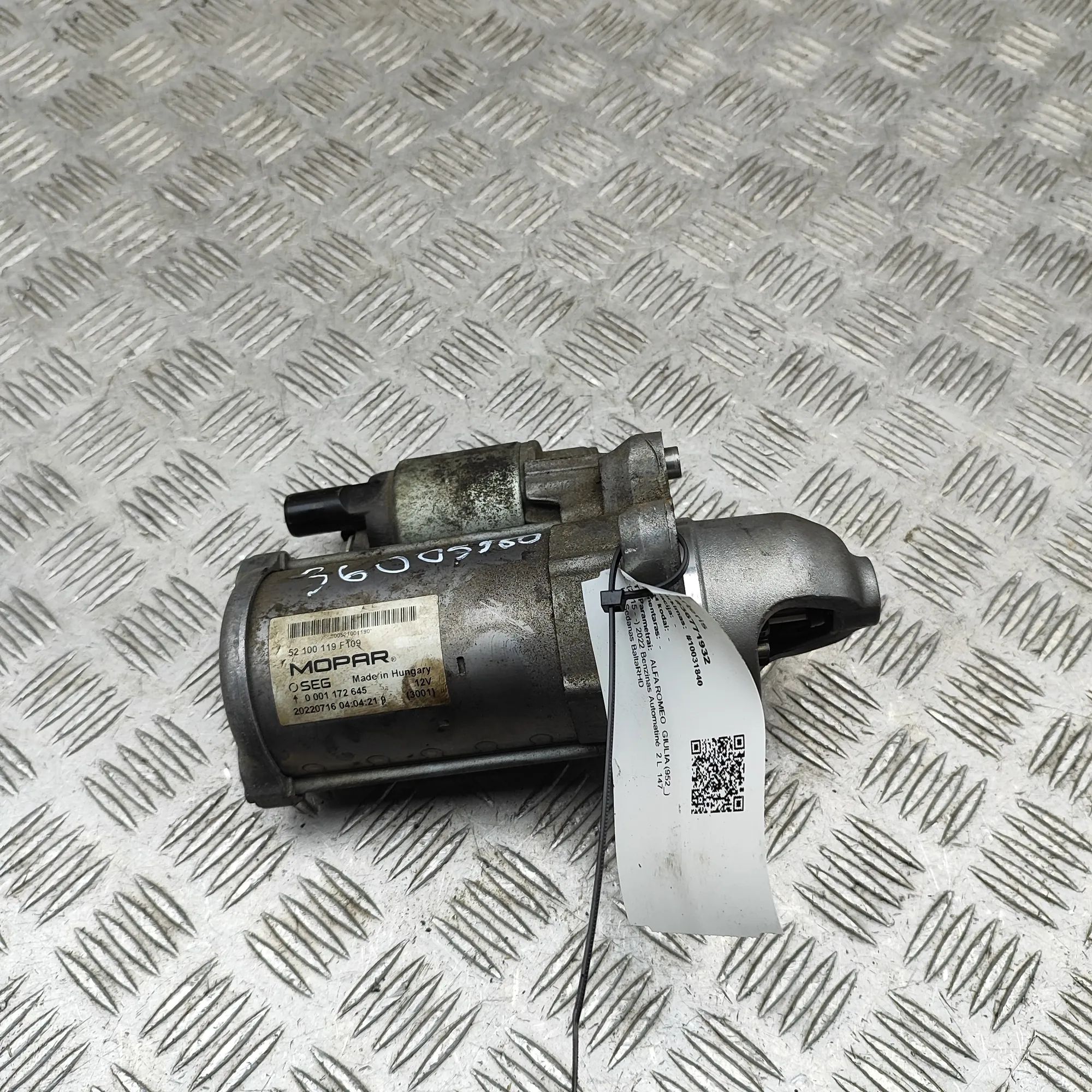 Alfa-Romeo Giulia (952) Starter Motor Starter motor — ALFA ROMEO GIULIA (952_) (2015-...