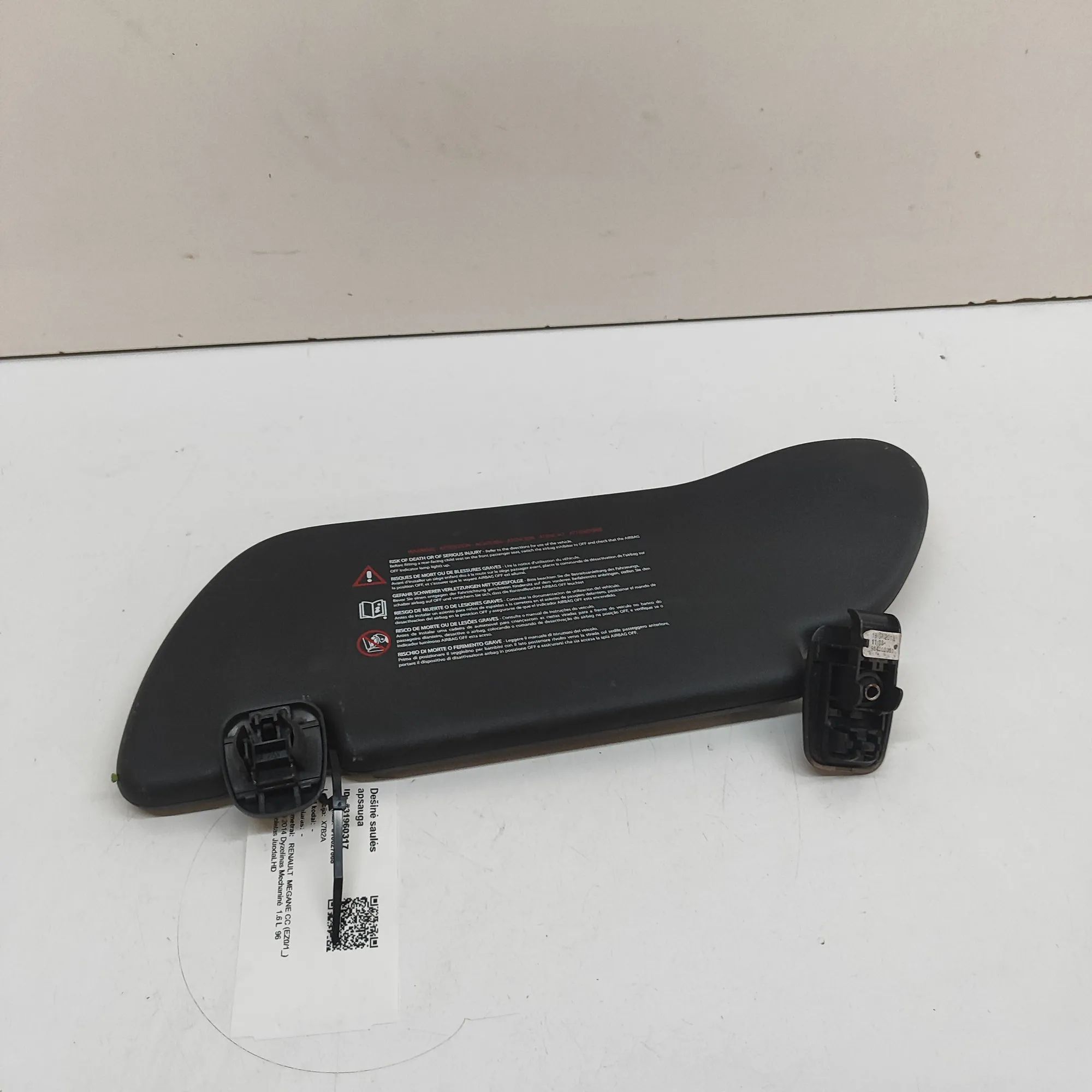 Renault Megane Sun visor — right Sun visor — right — RENAULT MEGANE (CC EZ0/1_) ...