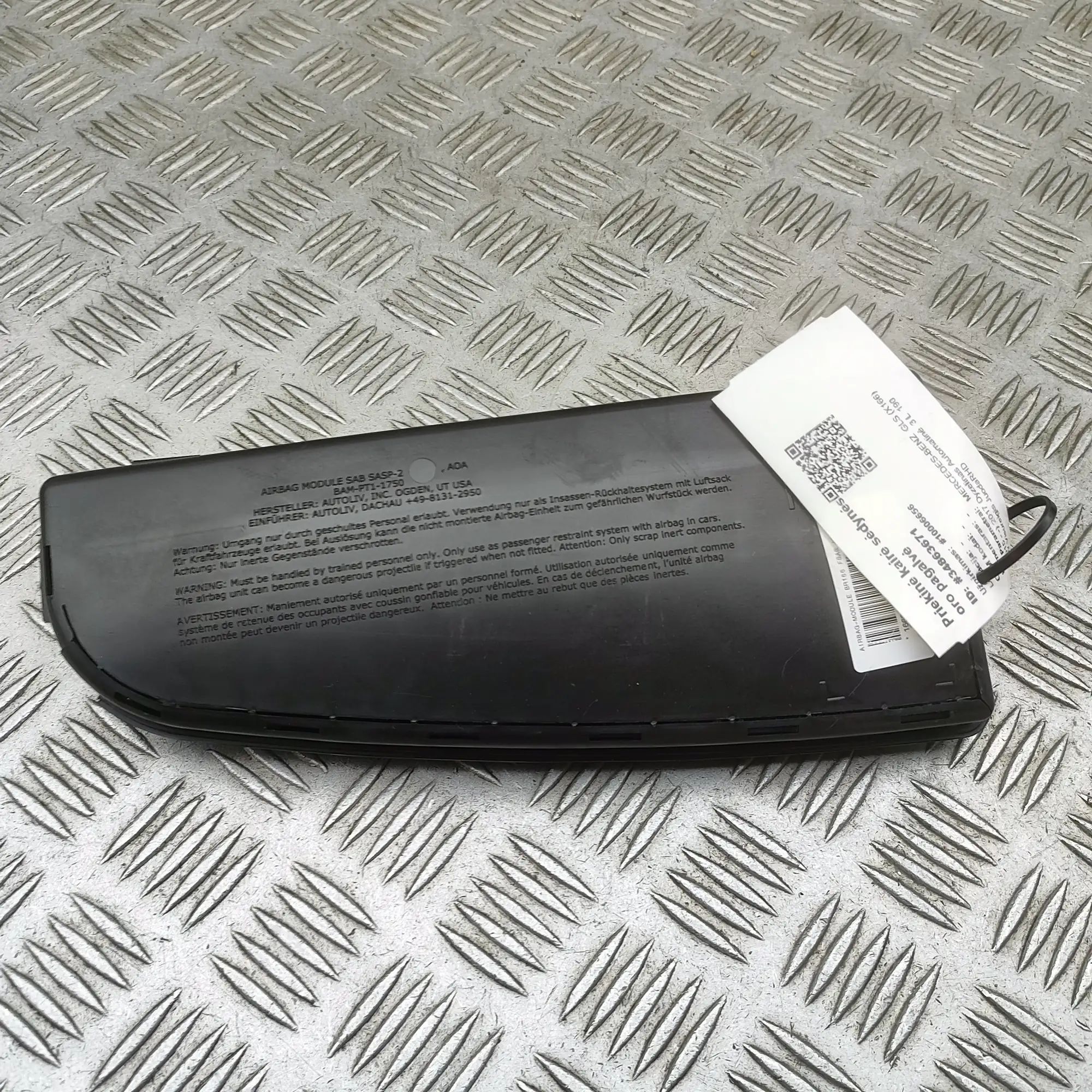 Mercedes-Benz GL / GLS (X166) Seat airbag (SRS) — front left Seat airbag (SRS) — front left — MERCEDES BENZ ...