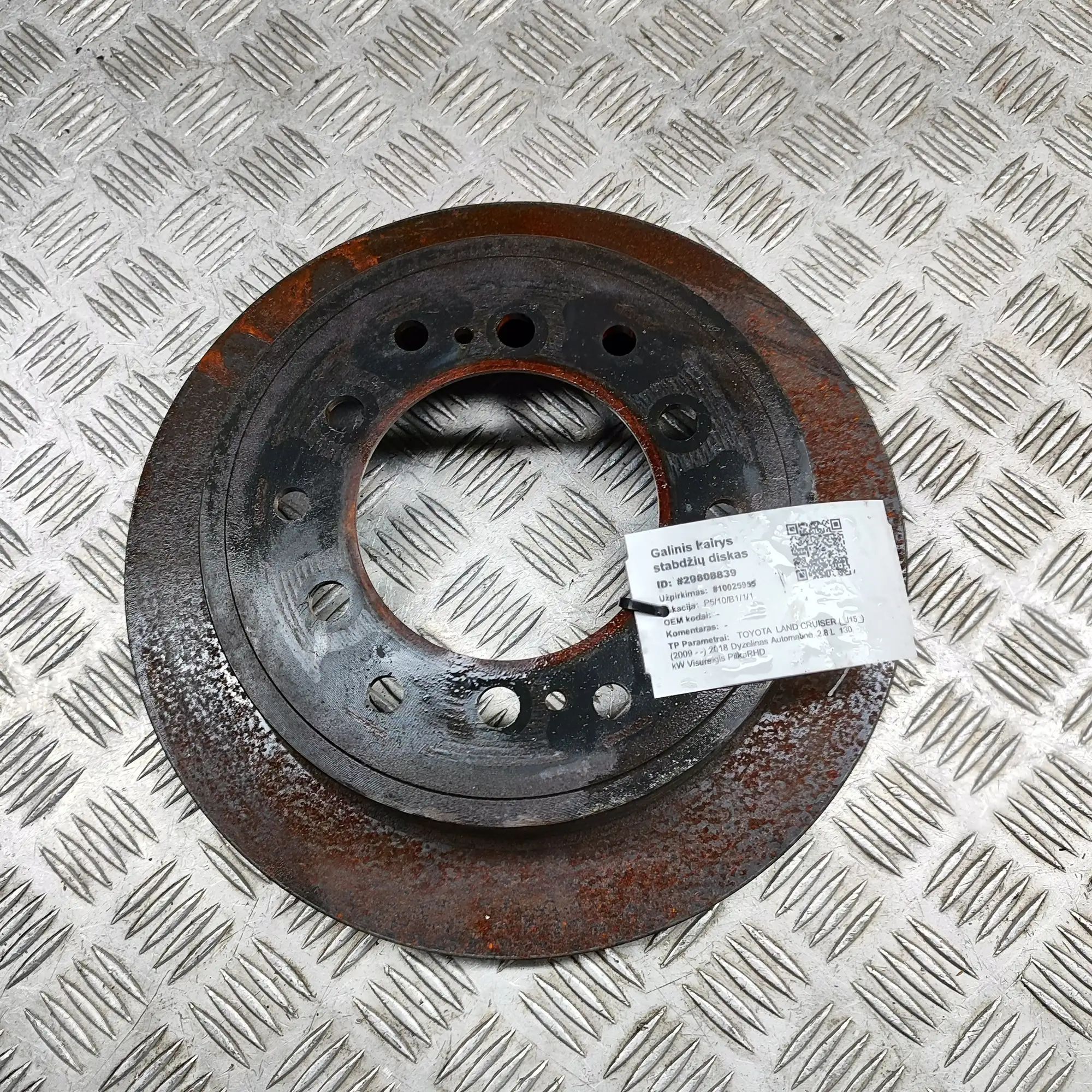 Toyota Land Cruiser 150 Rear Left Brake Disc Rear Left Brake Disc — TOYOTA LAND CRUISER (_J1...