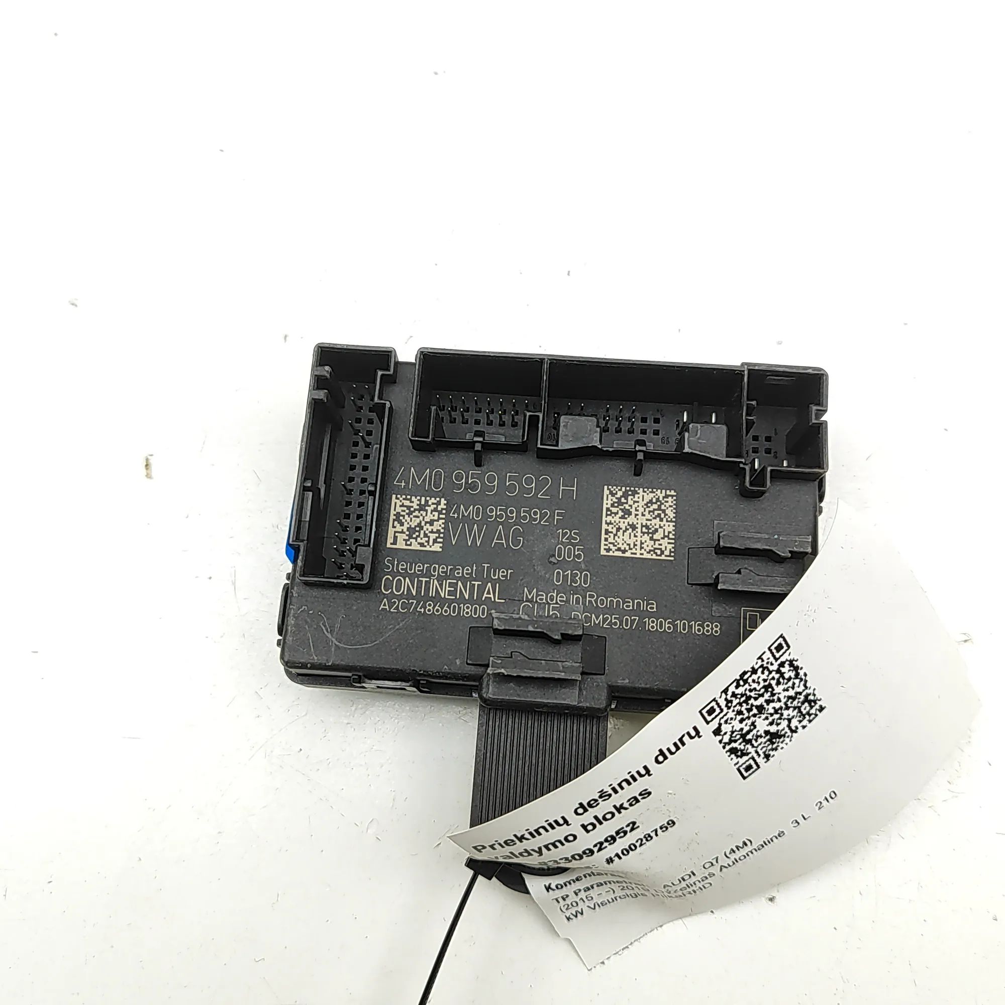 Audi Q7 (4M) Door control unit — front left Door control unit — front left — AUDI Q7 (4M) (...