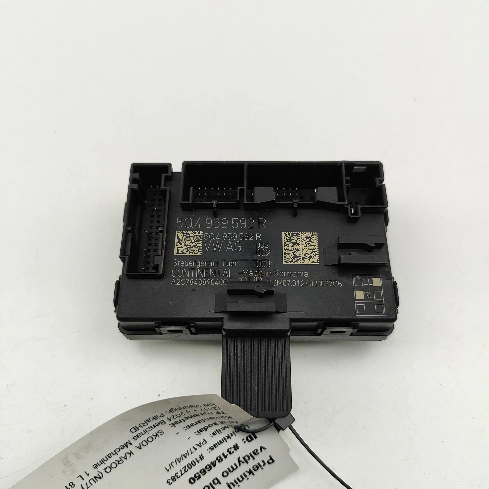 Skoda Karoq Door control unit — front left Door control unit — front left — SKODA KAROQ (N...