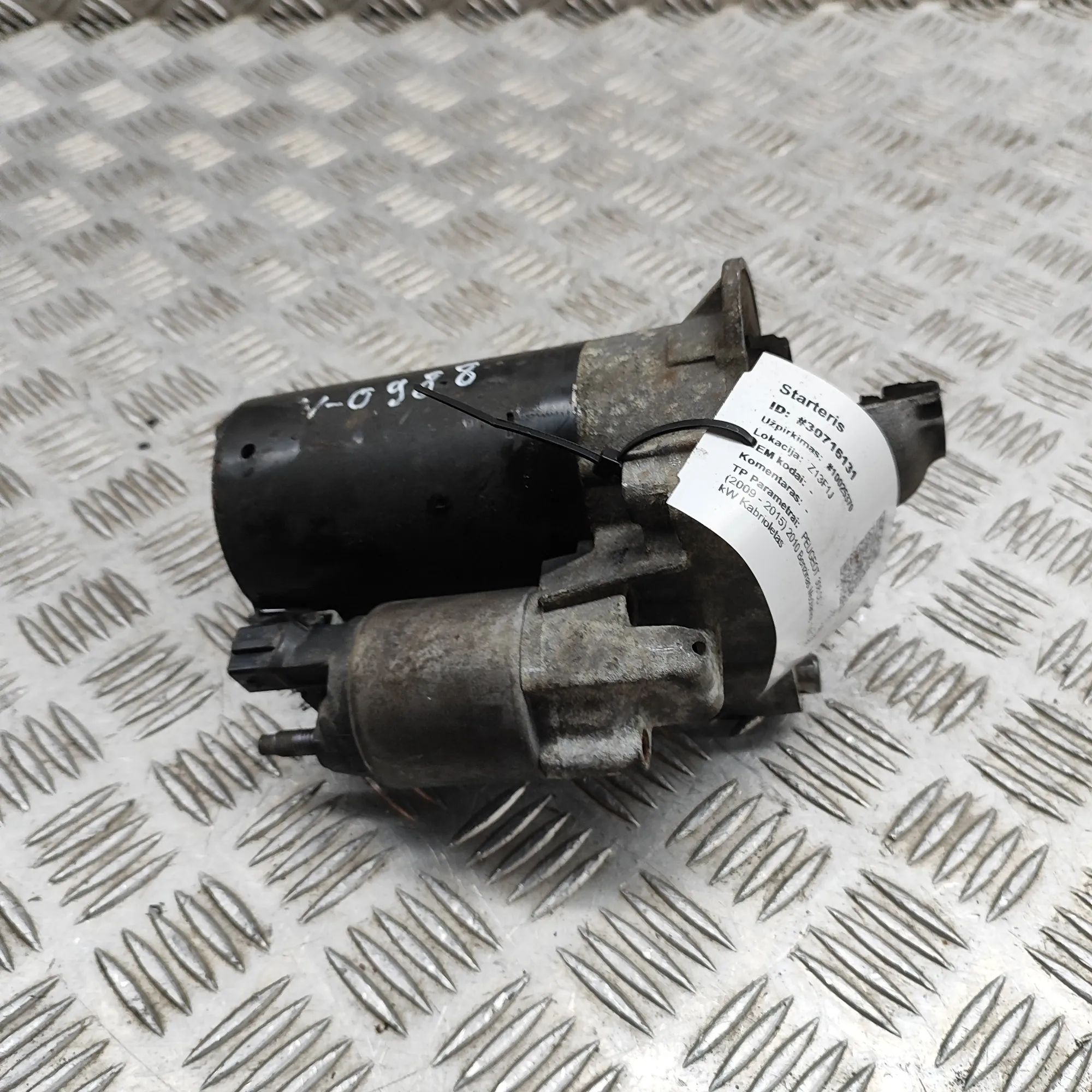 Peugeot 308 Starter Motor Starter motor — PEUGEOT 308 (CC) (2009-2015) — ...