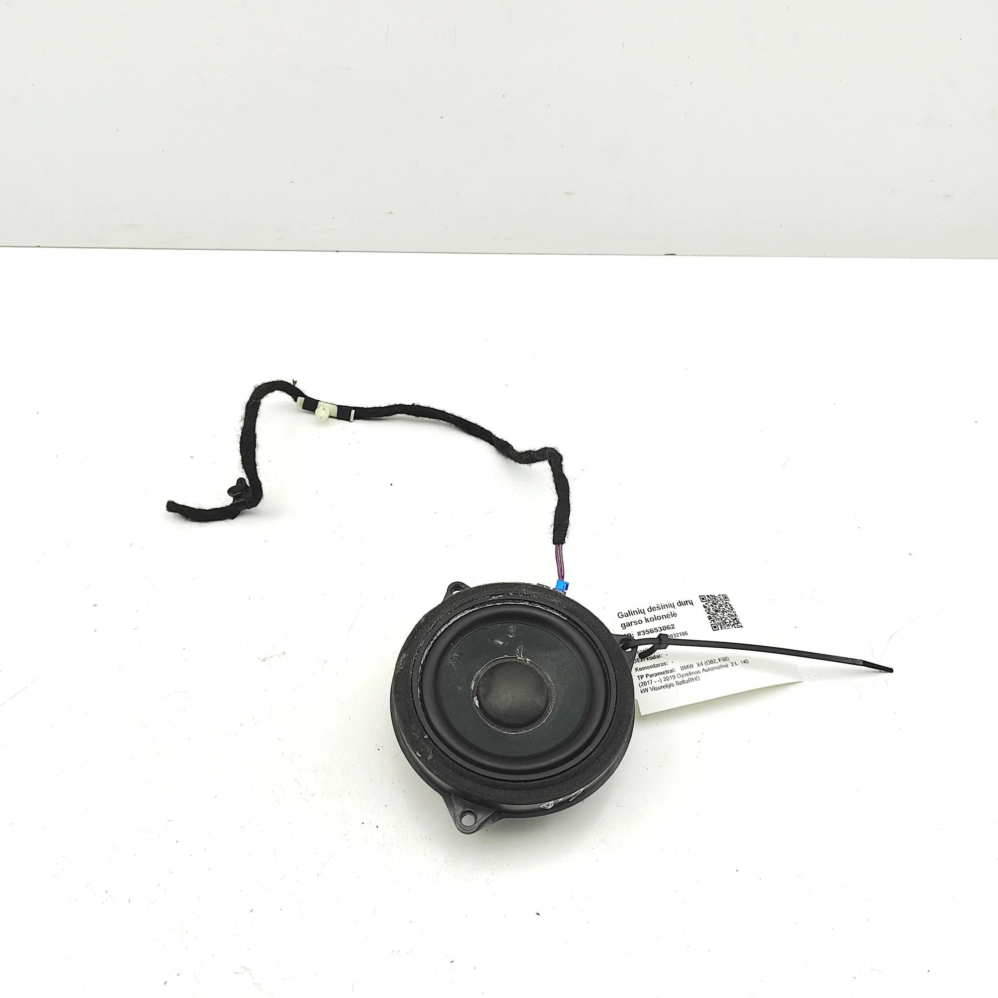 BMW X4 (G02) Rear Right Door Speaker Rear Right Door Speaker — BMW X4 (G02, F98) (20...