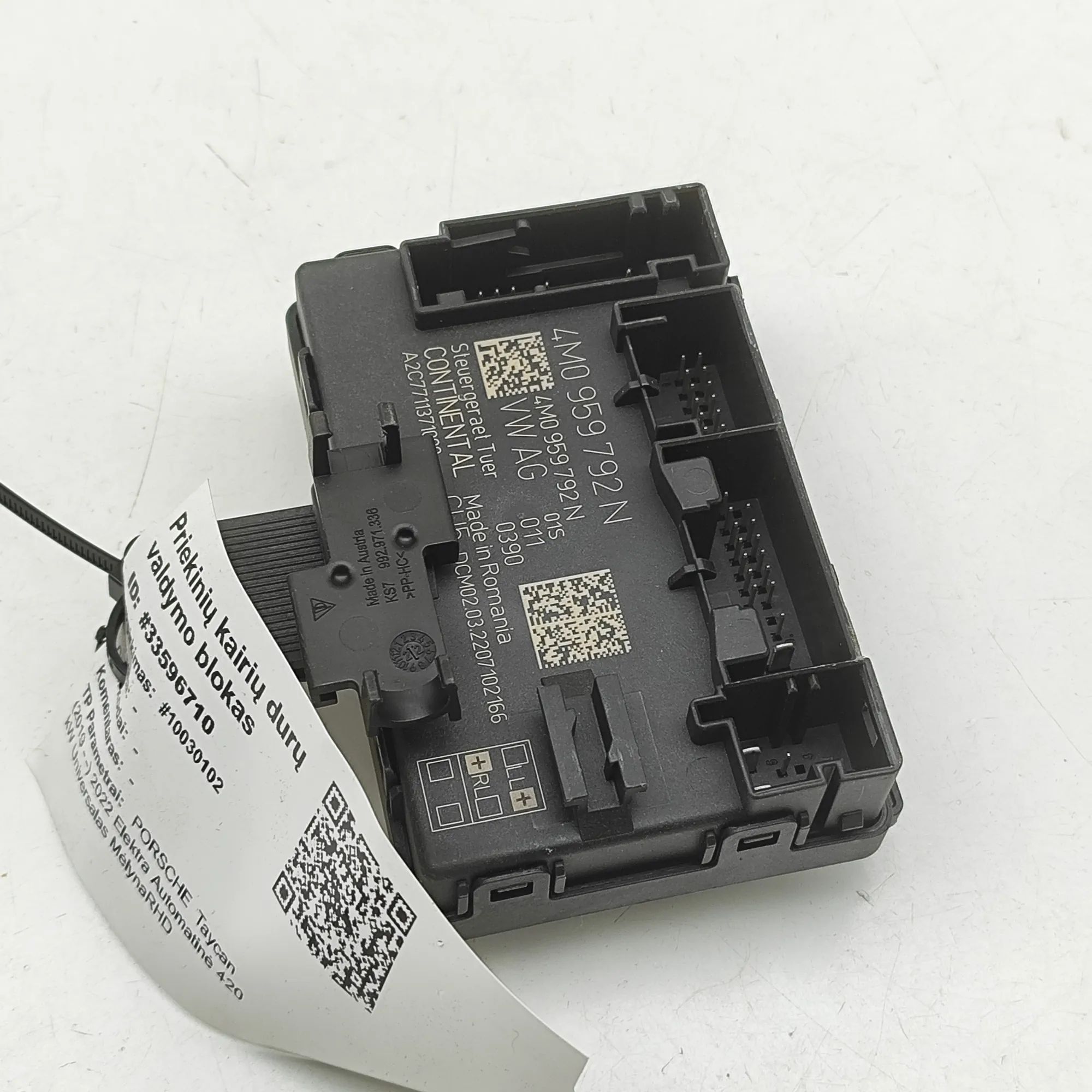 Porsche Taycan Door control unit — front left Door control unit — front left — PORSCHE TAYCAN...