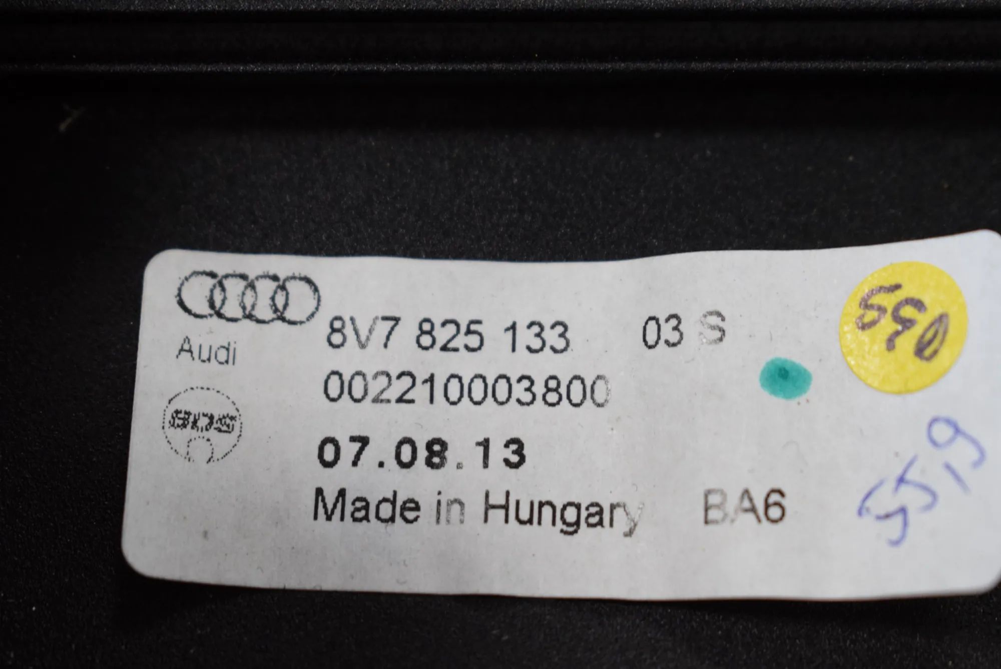 Audi A3 (8V) Rear Parcel Shelf Rear Parcel Shelf — AUDI A3 (Cabrio 8V7, 8VE) (...