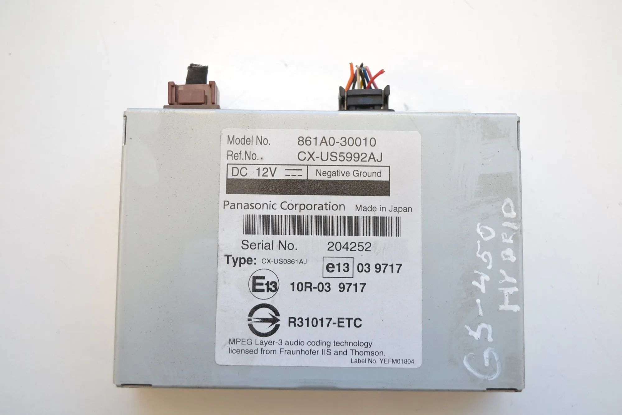 Lexus GS Other Control Units Other Control Units — LEXUS GS (III GRS19_, UZS...