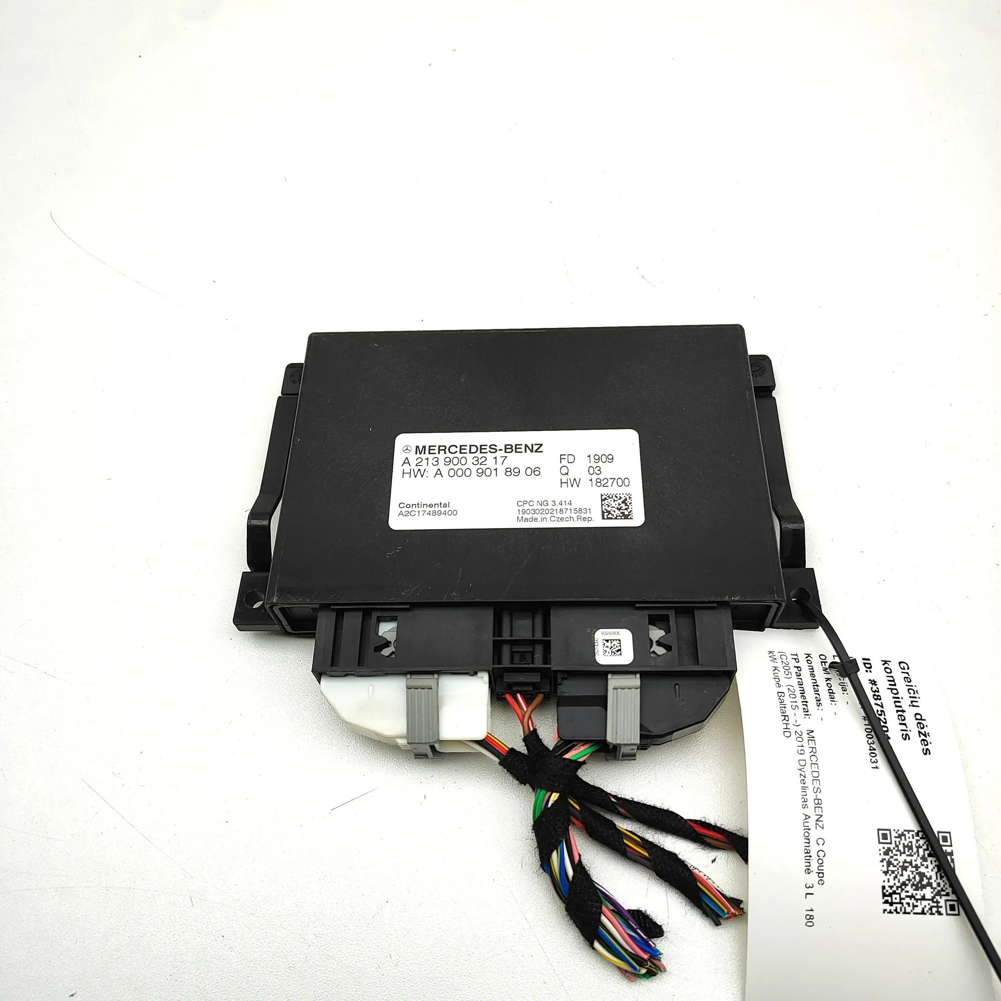 Mercedes-Benz A (W177) Gearbox Control Unit Gearbox control unit — MERCEDES BENZ C-CLASS CO...