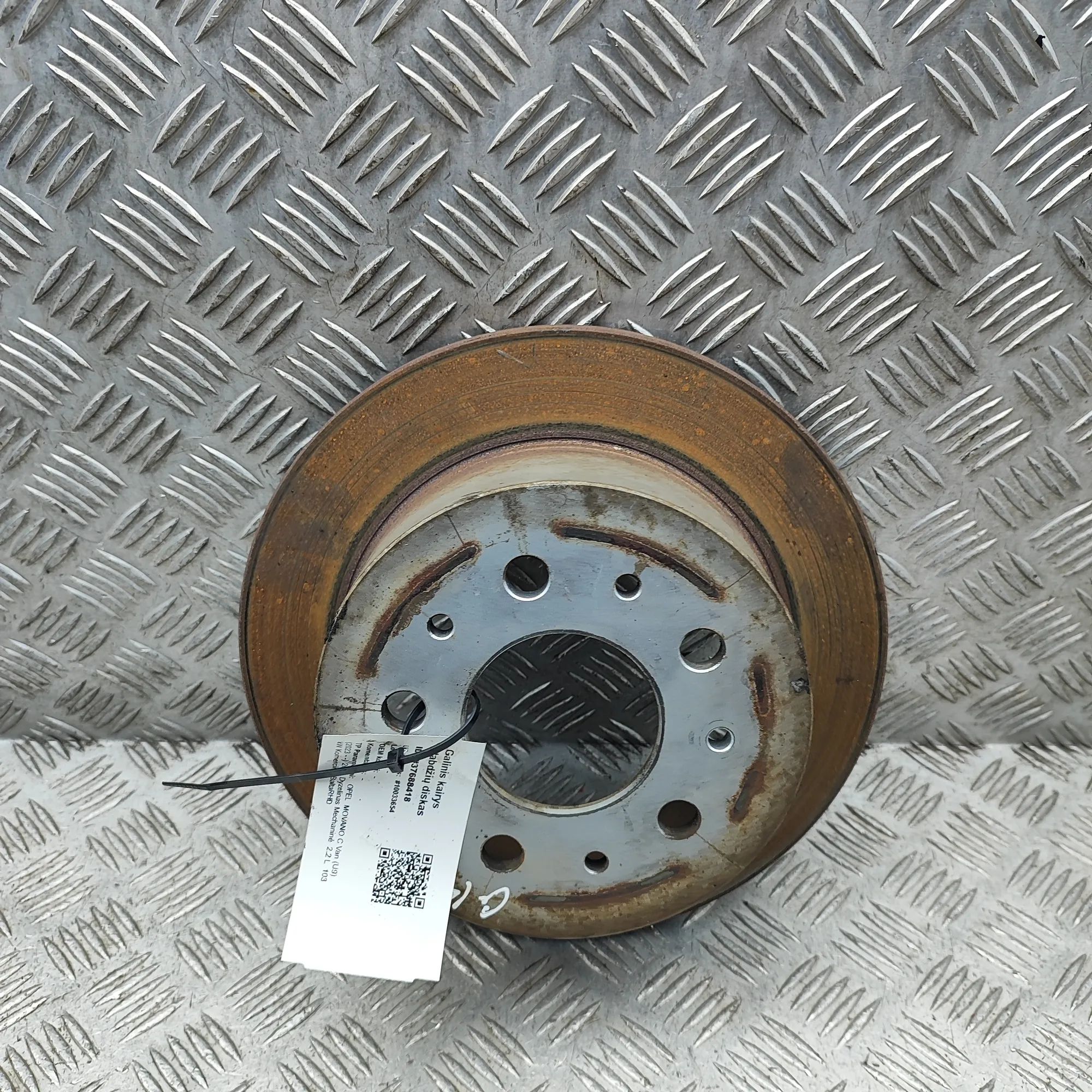 Opel Movano (C) Rear Left Brake Disc Rear Left Brake Disc — OPEL MOVANO (C Van U9) (...