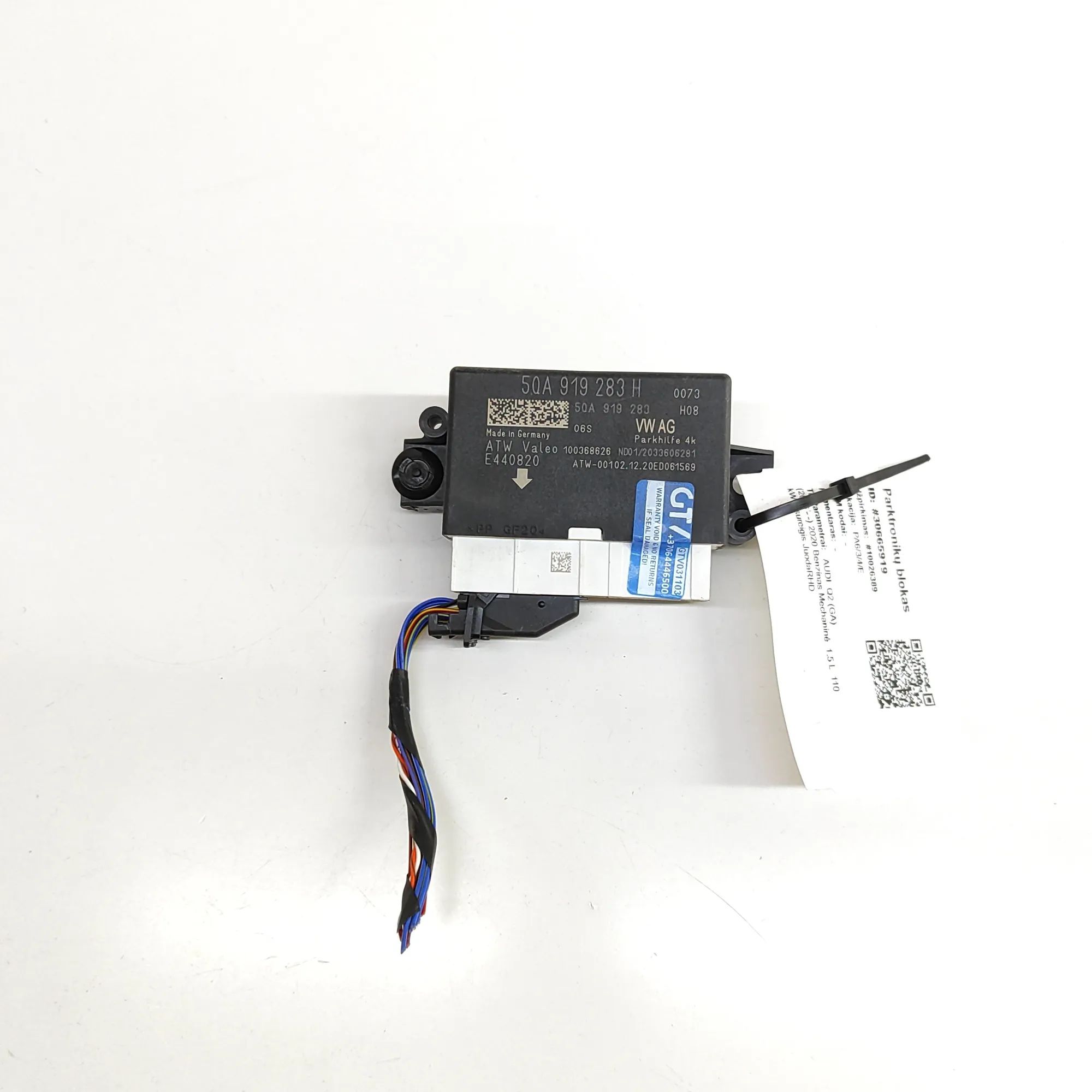 Audi Q2 (GA) PDC Parking Sensor Control Unit PDC Parking Sensor Control Unit — AUDI Q2 (GA) ...
