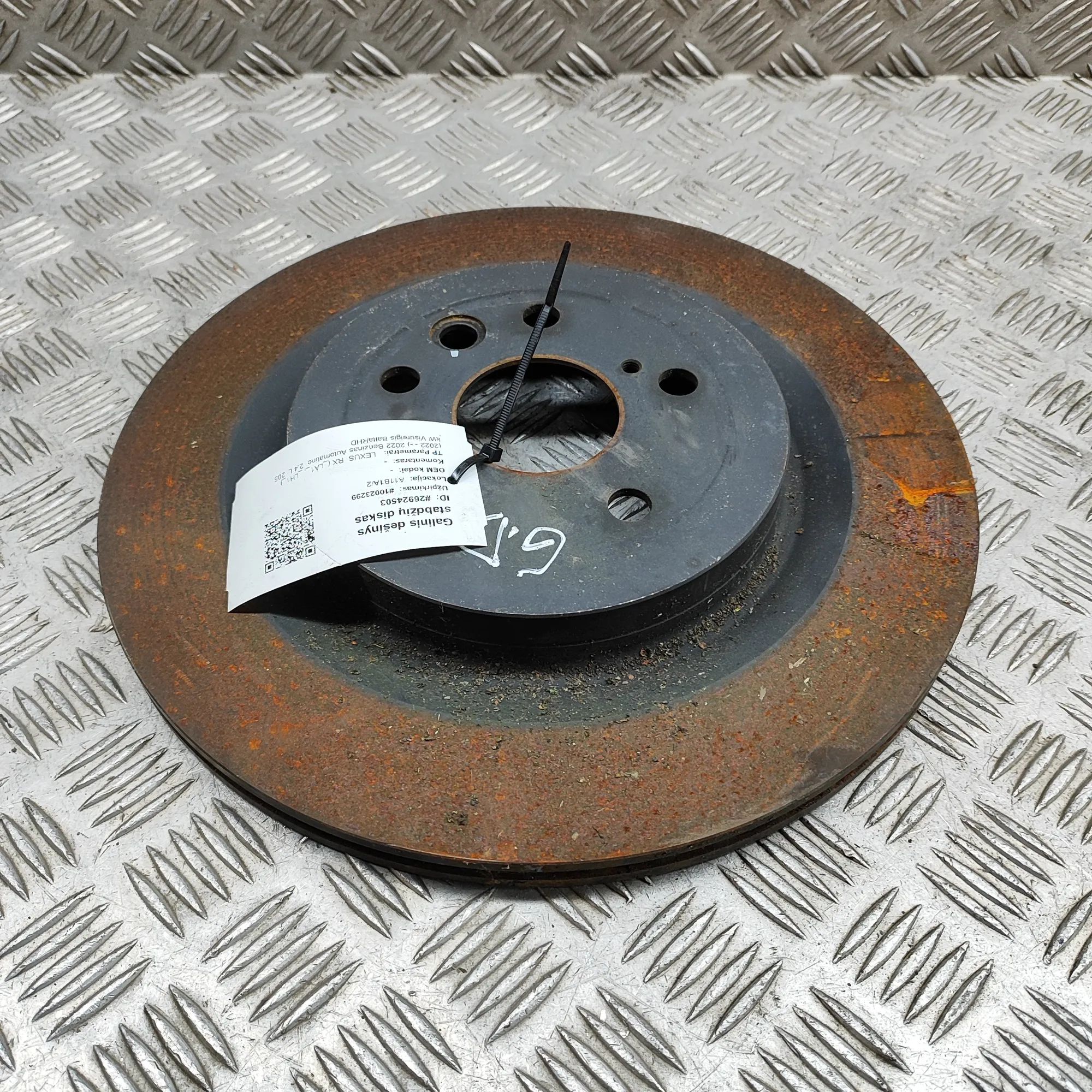 Lexus RX Rear Right Brake Disc Rear Right Brake Disc — LEXUS RX (_LA1_, _LH1_)...