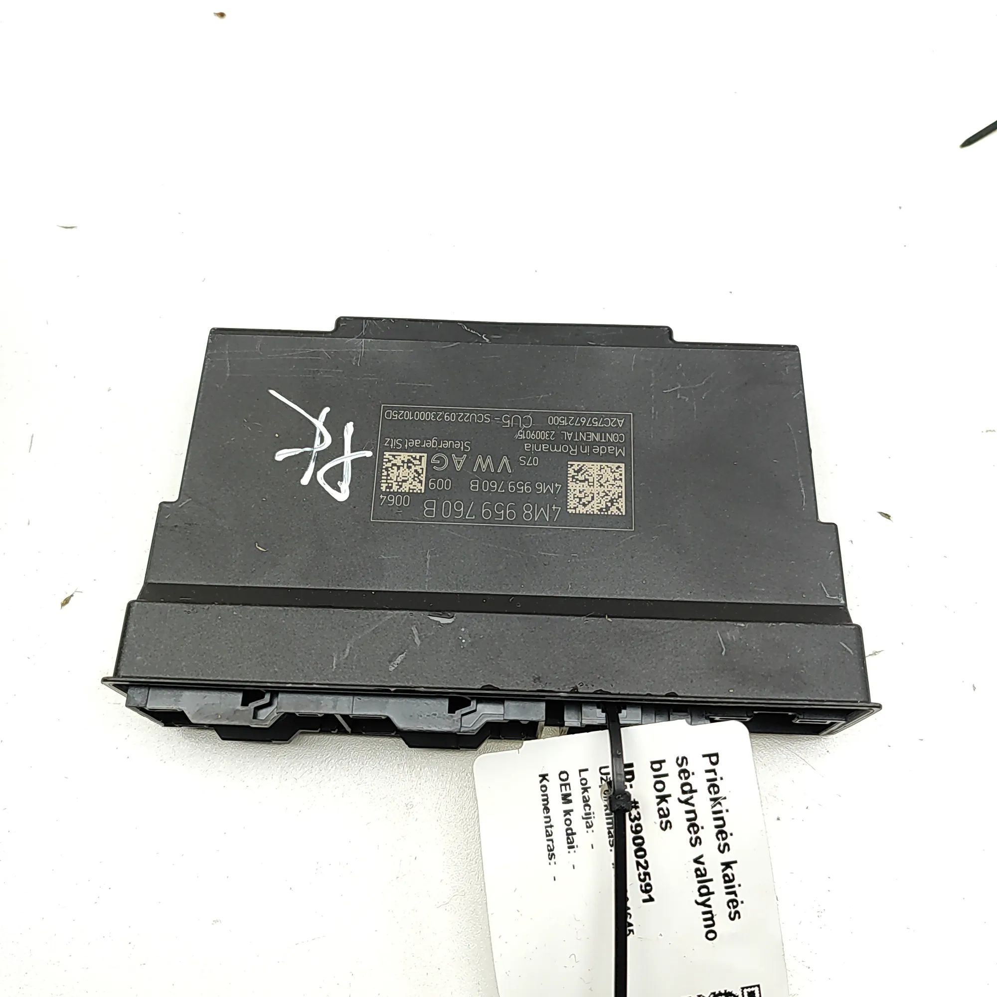Porsche Taycan Front Left Seat Control Unit Front Left Seat Control Unit — PORSCHE TAYCAN (...