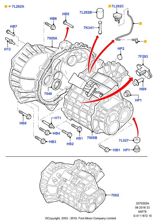 Ford Mondeo Gearbox Gearbox — FORD MONDEO Mk IV (BA7) (2007-2014) —...
