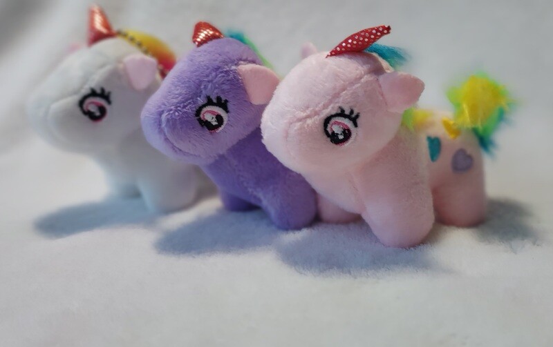 Unicorn knuffel sleutelhanger
