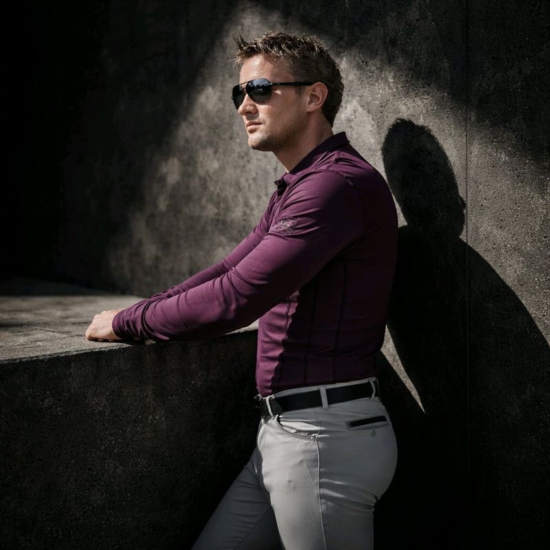 MbF Mesh longsleeve plum