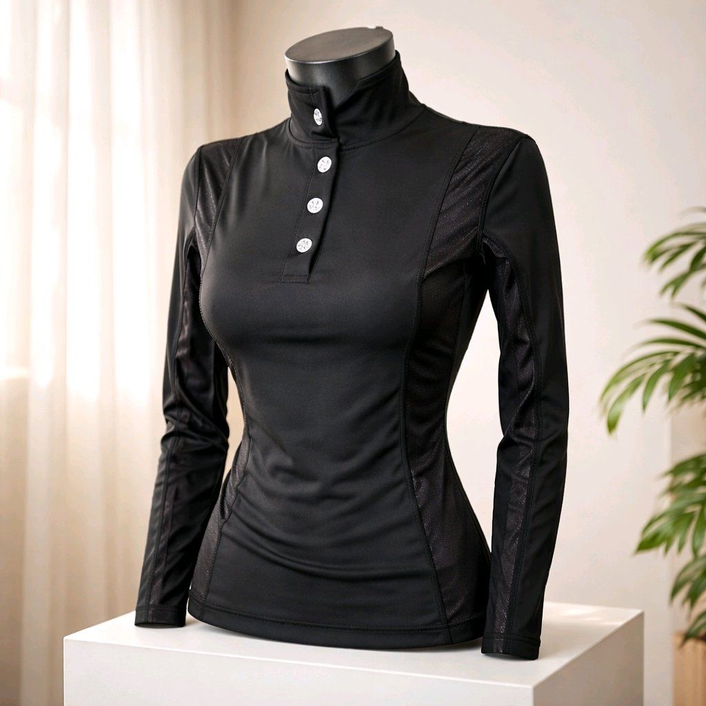 MbF Sparkle mesh longsleeve black