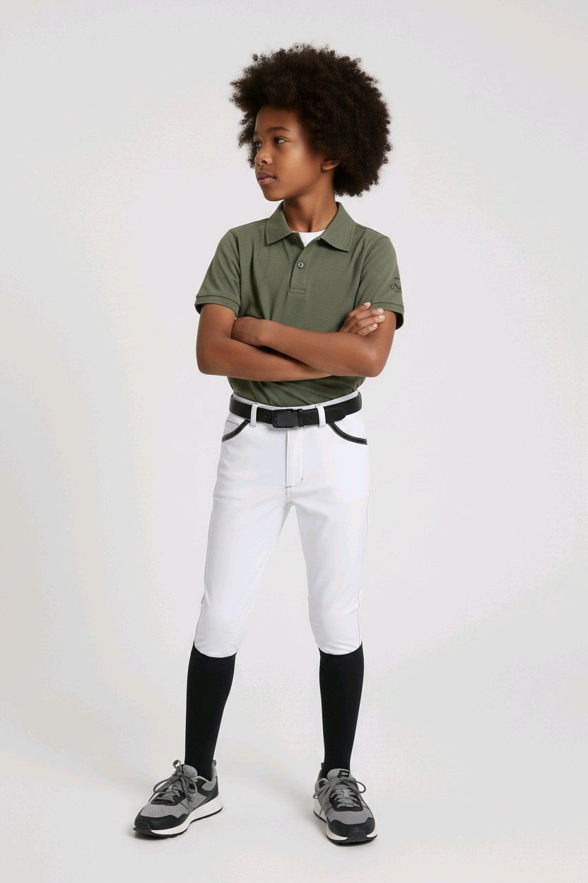 MbF Comfort rijbroek jongens wit