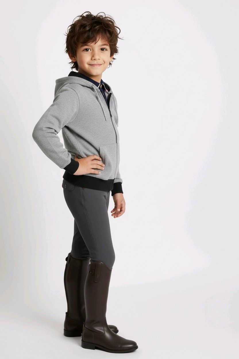 MbF Comfort rijbroek jongens grijs