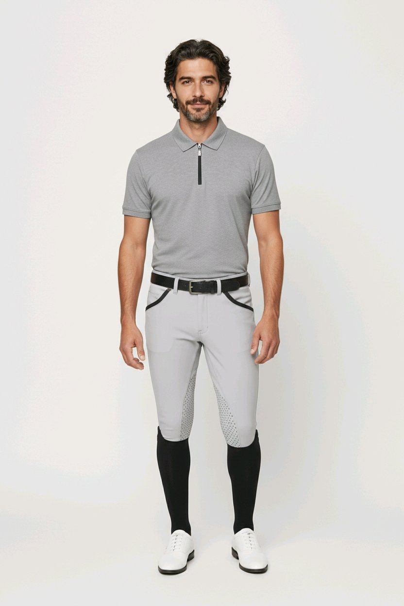 MbF Comfort herenrijbroek wit