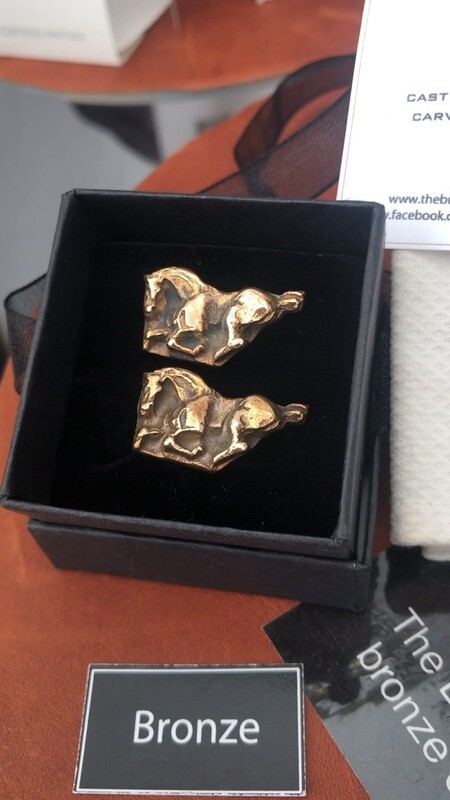 The Burnished Horse cufflinks - bronze
