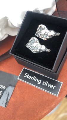 The Burnished Horse cufflinks - silver