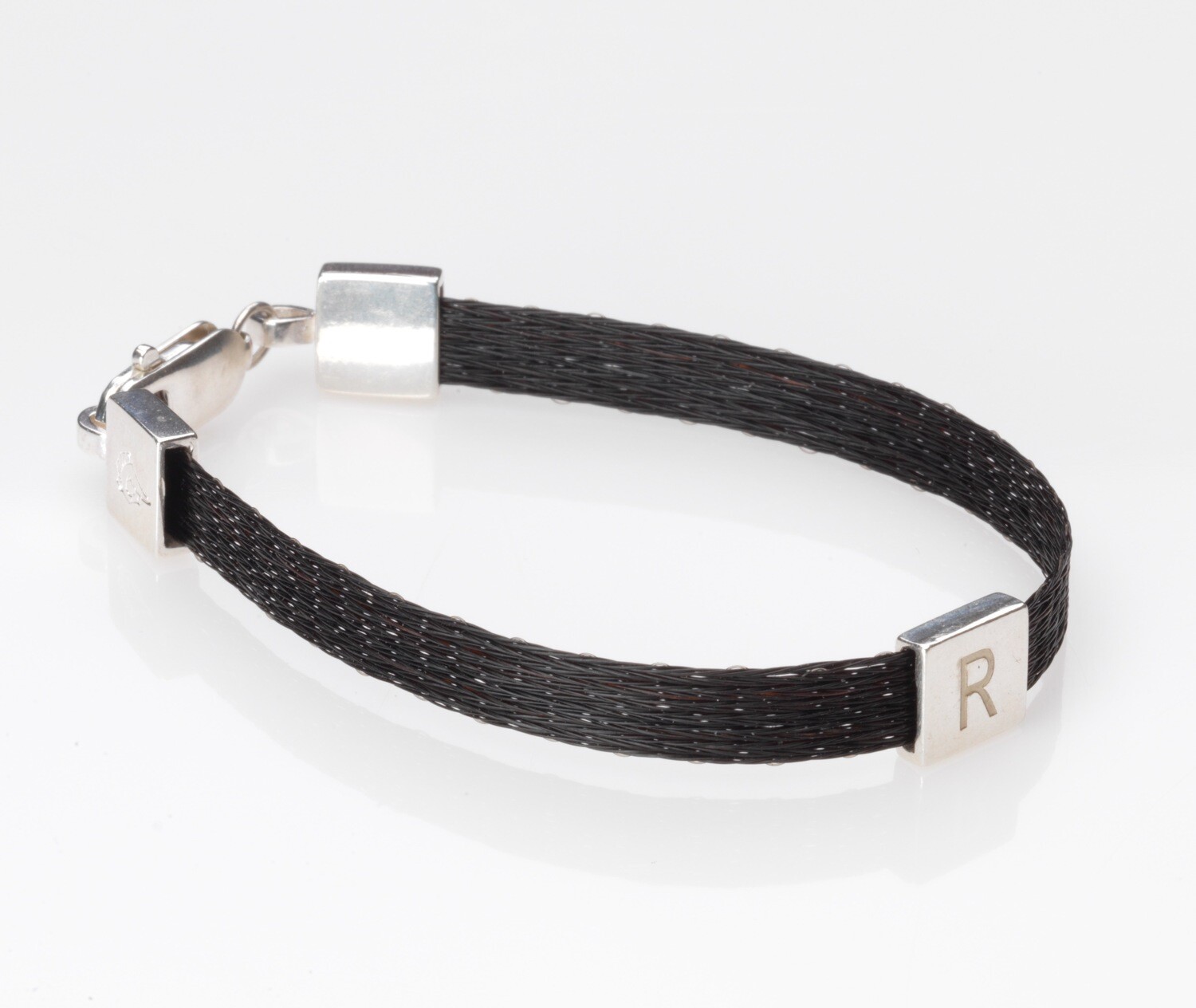 Woven horse hair ribbon bracelet - Crinoline, wide
