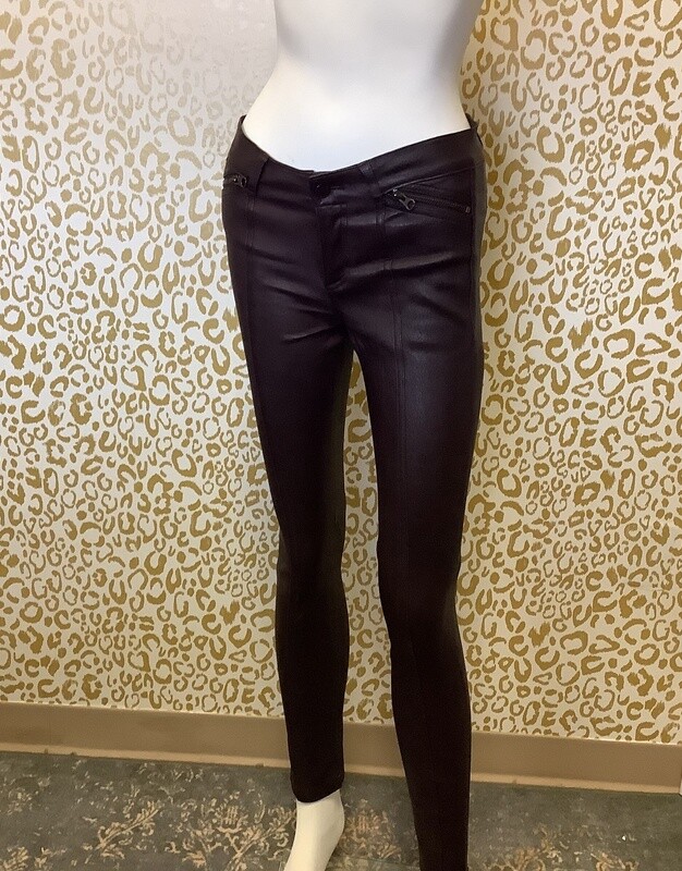 Vince Leather Pants in Dark Plum (Women's Size 0) CL1742