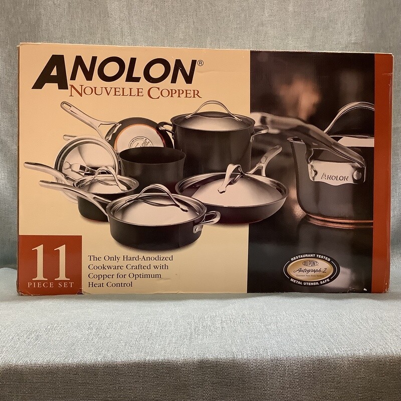 Anolon Nouvelle Copper Nonstick 11PC Cookware Set RS3180