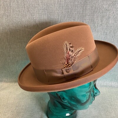 Levine Hat Co. &quot;Knox&quot; Fedora - Tawny (Size 7 1/8) - CL1821