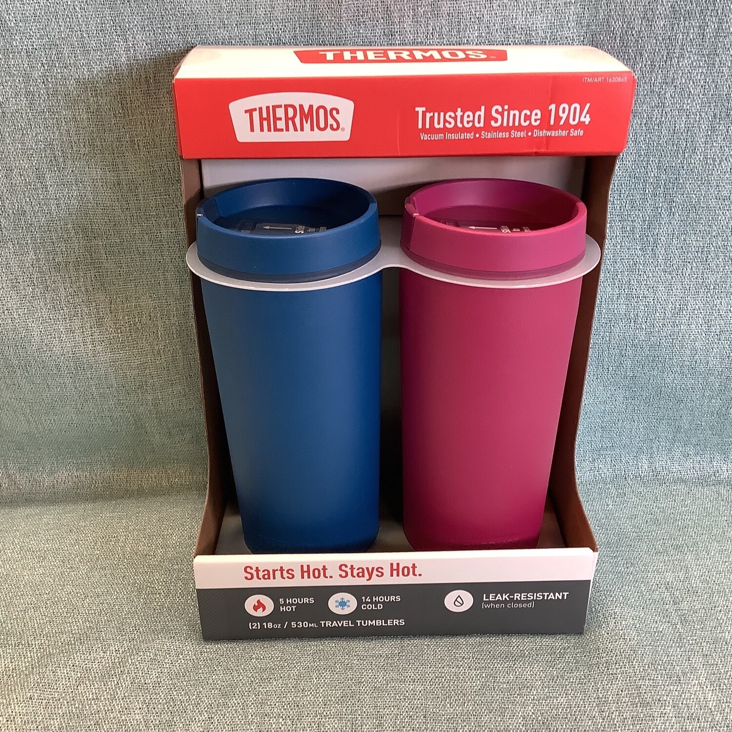Thermos Stainless Steel 18 oz. Travel Tumbler, 2Pack RS3402
