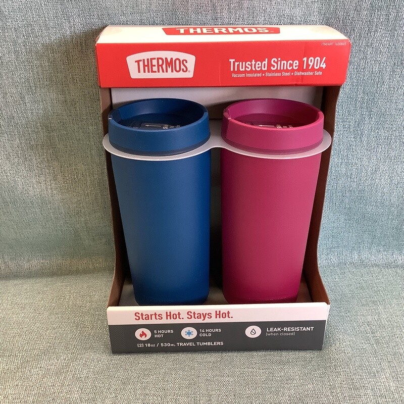 Thermos Stainless Steel 18 oz. Travel Tumbler, 2Pack RS3402