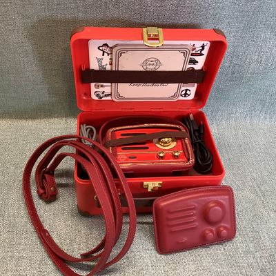 Muzen Portable Retro FM Radio &amp; Bluetooth Speaker Model MW-2A, Red - RS3520