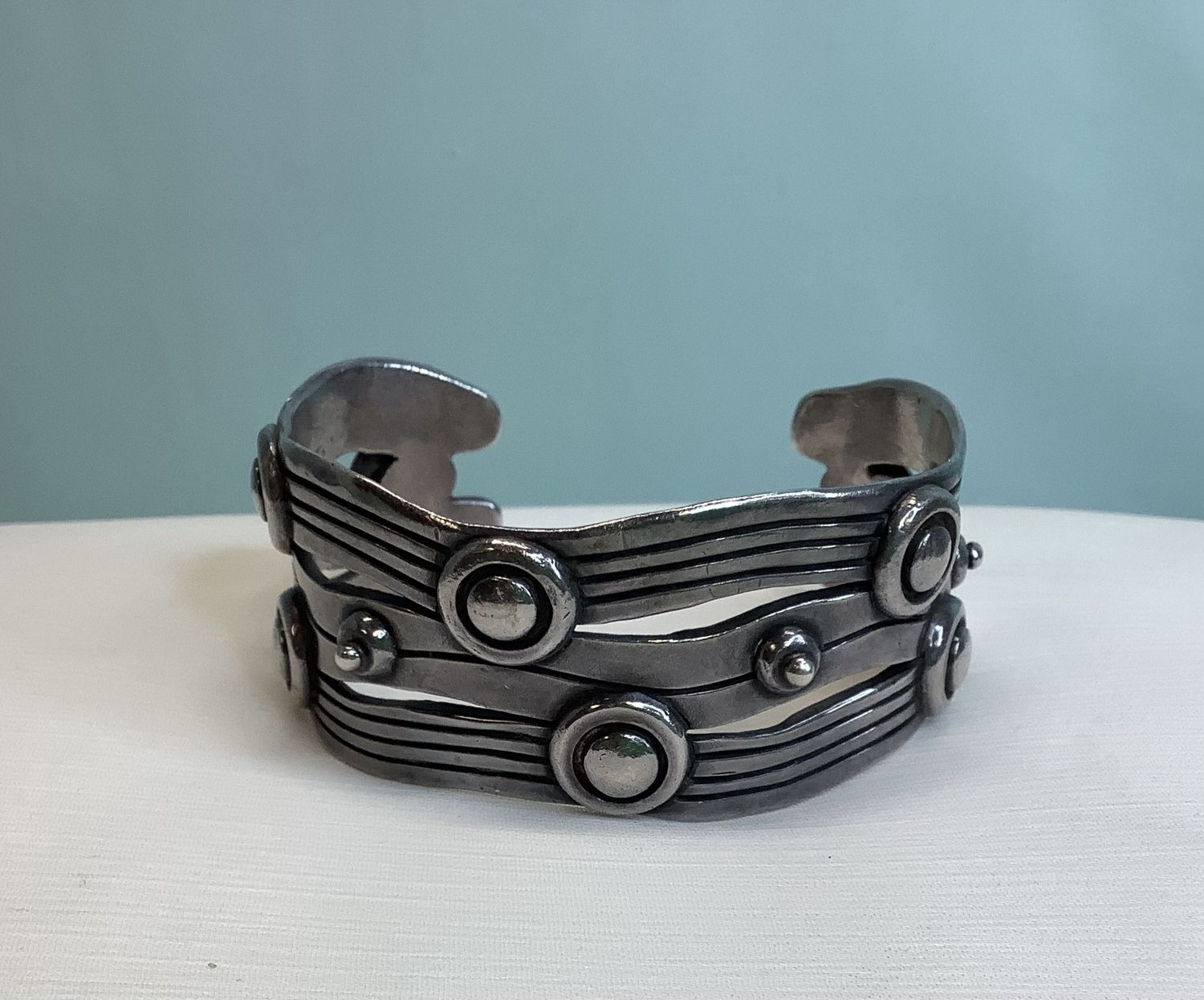 William Spratling Taxco, Mexico 980 Silver &quot;River of Life&quot; Cuff Bracelet - RS3998