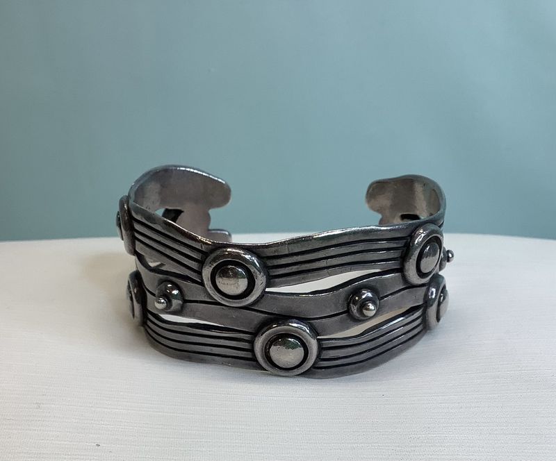 William Spratling Taxco, Mexico 980 Silver &quot;River of Life&quot; Cuff Bracelet - RS3998