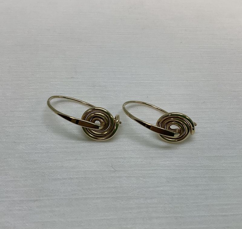 Ed Levin Designed 14K Spiral Earrings - RS4028